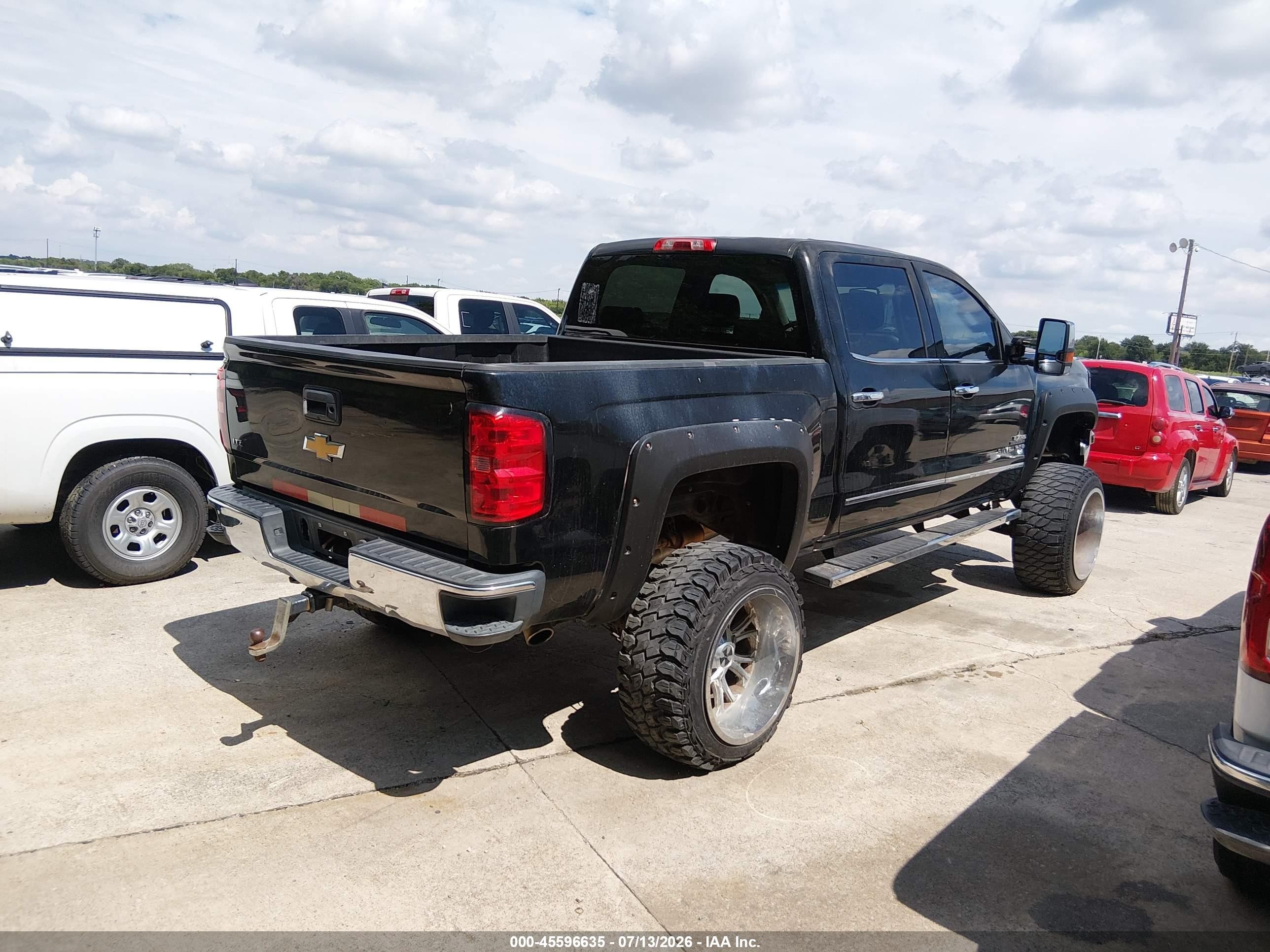 2014 Chevrolet Silverado 1500 Ltz Black vin: 3GCPCSEC0EG180393