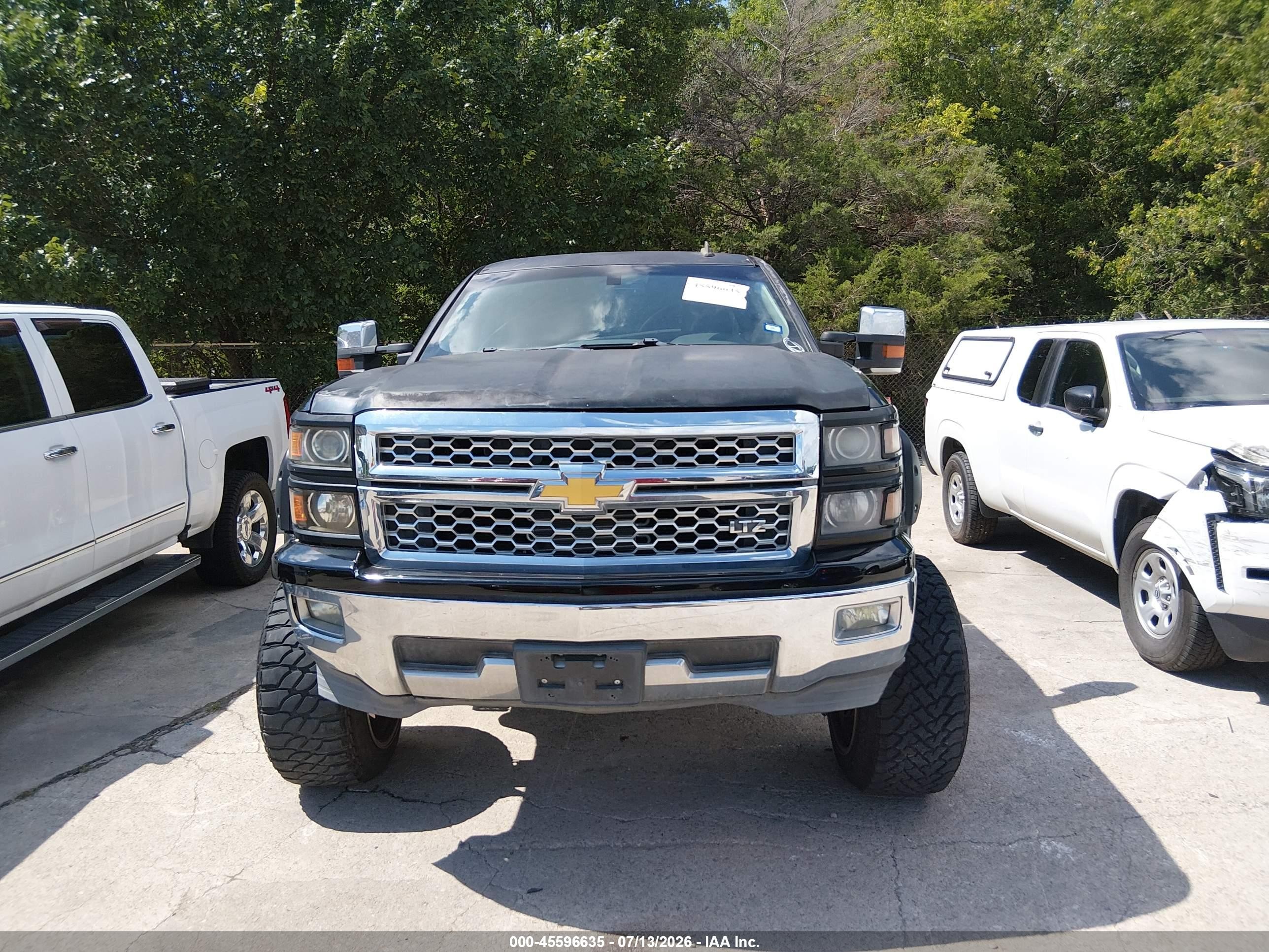 2014 Chevrolet Silverado 1500 Ltz Black vin: 3GCPCSEC0EG180393