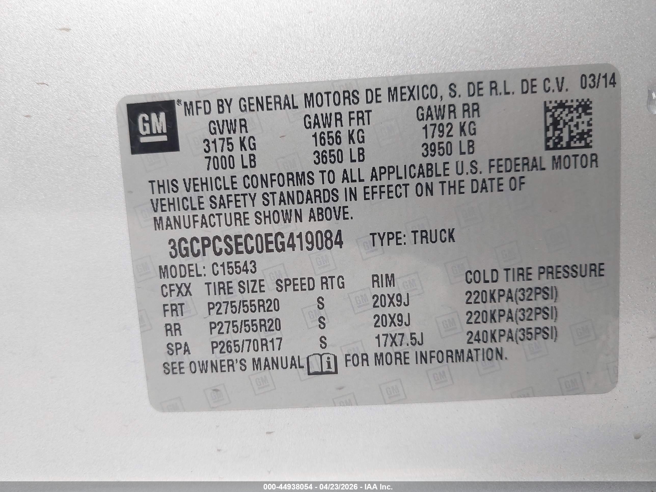 2014 Chevrolet Silverado 1500 1lz Gray vin: 3GCPCSEC0EG419084