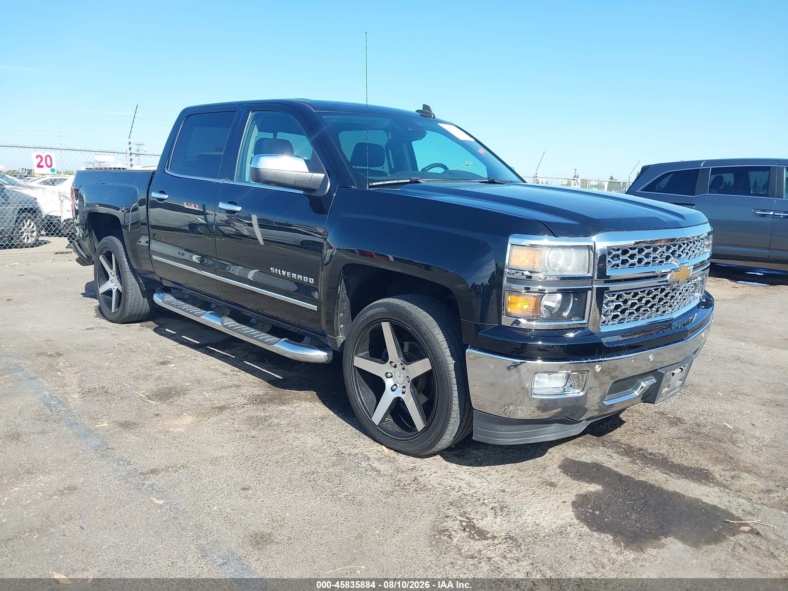 2015 Chevrolet Silverado 1500 Ltz Black vin: 3GCPCSEC0FG119112