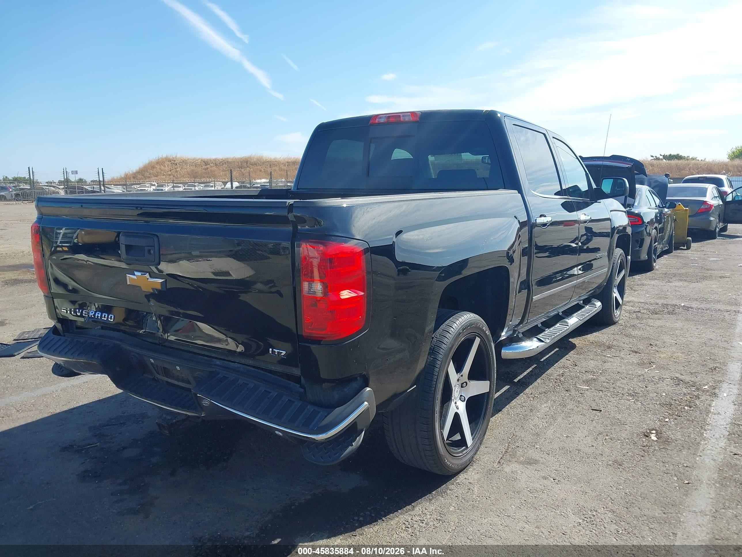 2015 Chevrolet Silverado 1500 Ltz Black vin: 3GCPCSEC0FG119112