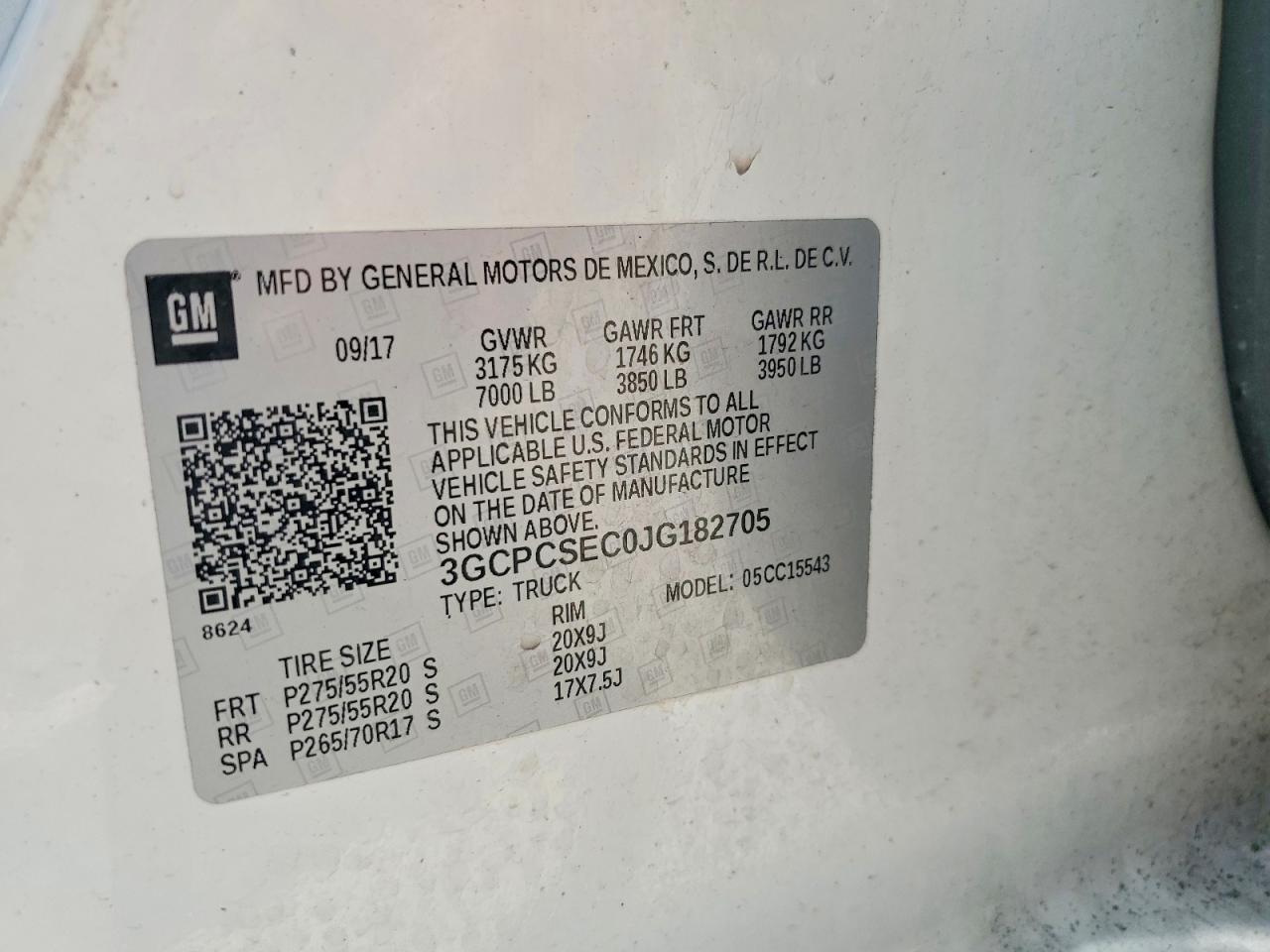 2018 Chevrolet Silverado C1500 Ltz White vin: 3GCPCSEC0JG182705