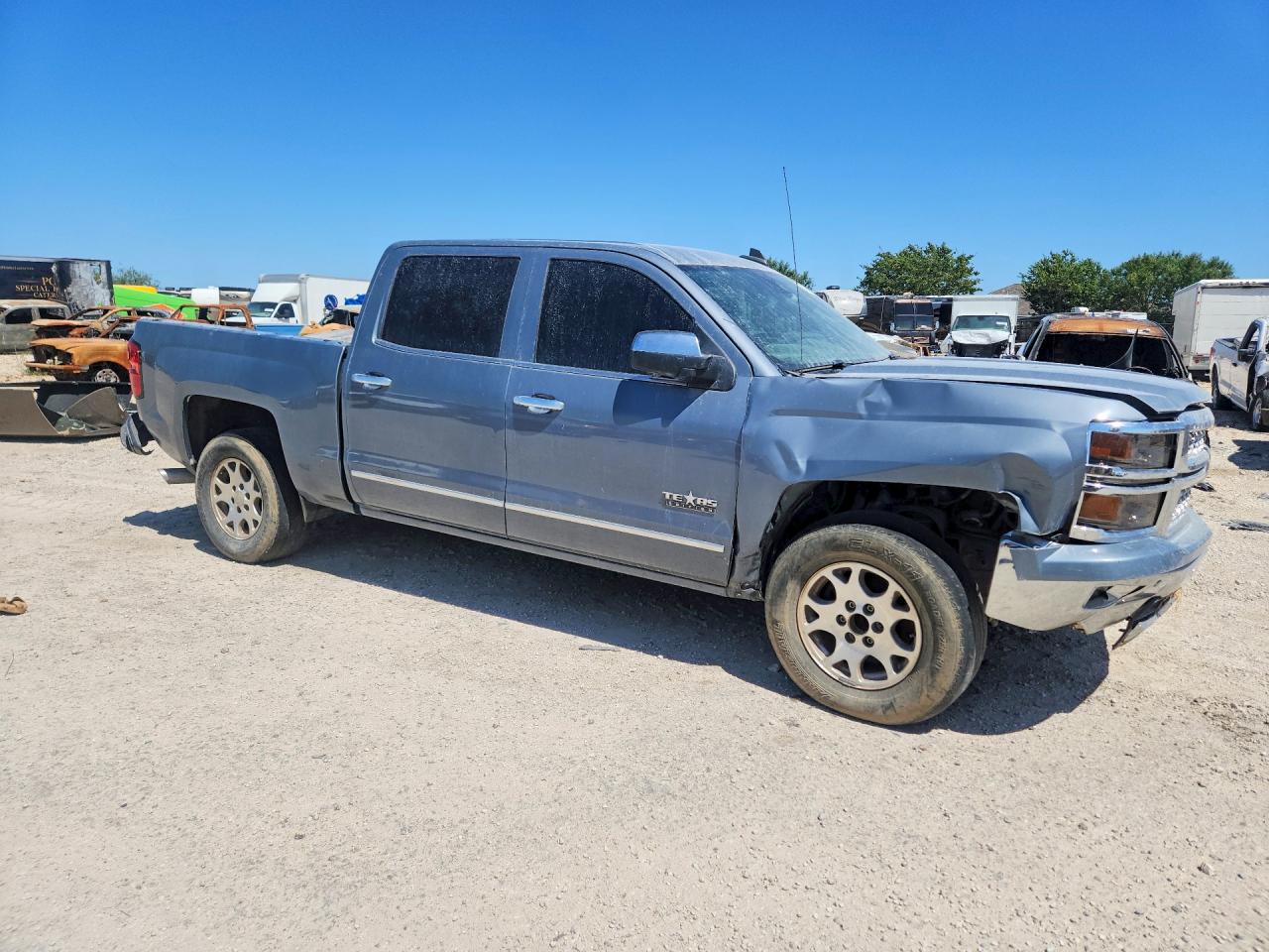 2015 Chevrolet Silverado C1500 Ltz Gray vin: 3GCPCSEC2FG467977
