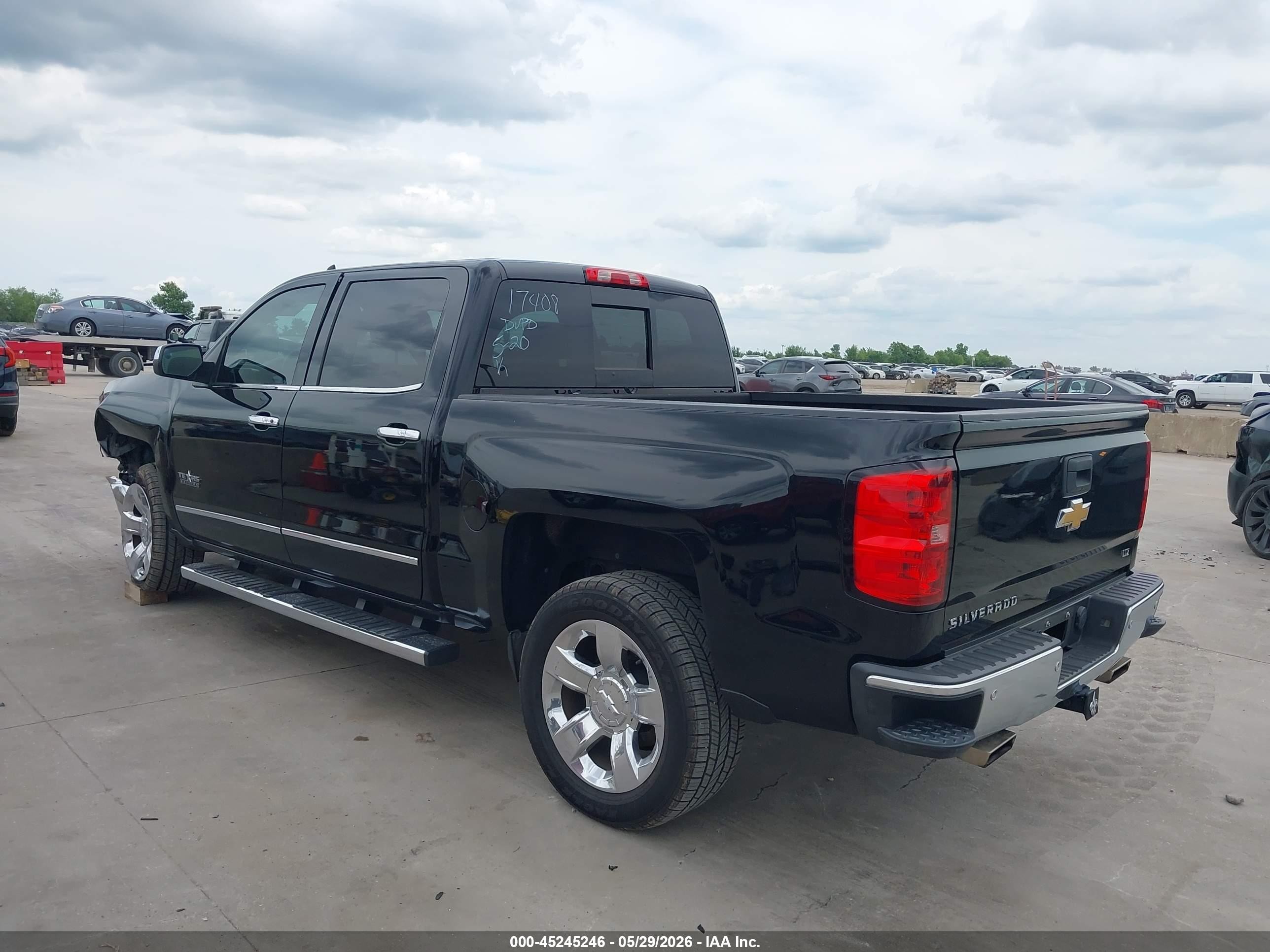2015 Chevrolet Silverado 1500 1lz Black vin: 3GCPCSEC3FG119363
