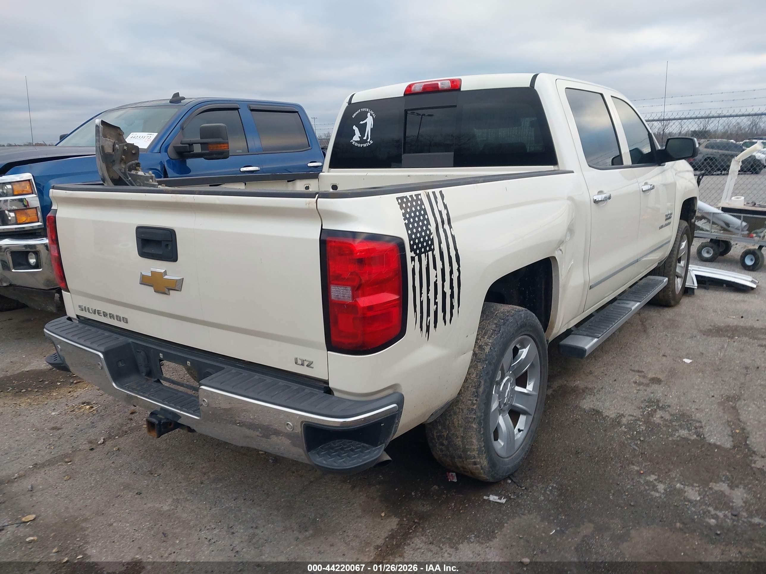 2014 Chevrolet Silverado 1500 1lz White vin: 3GCPCSEC4EG148868