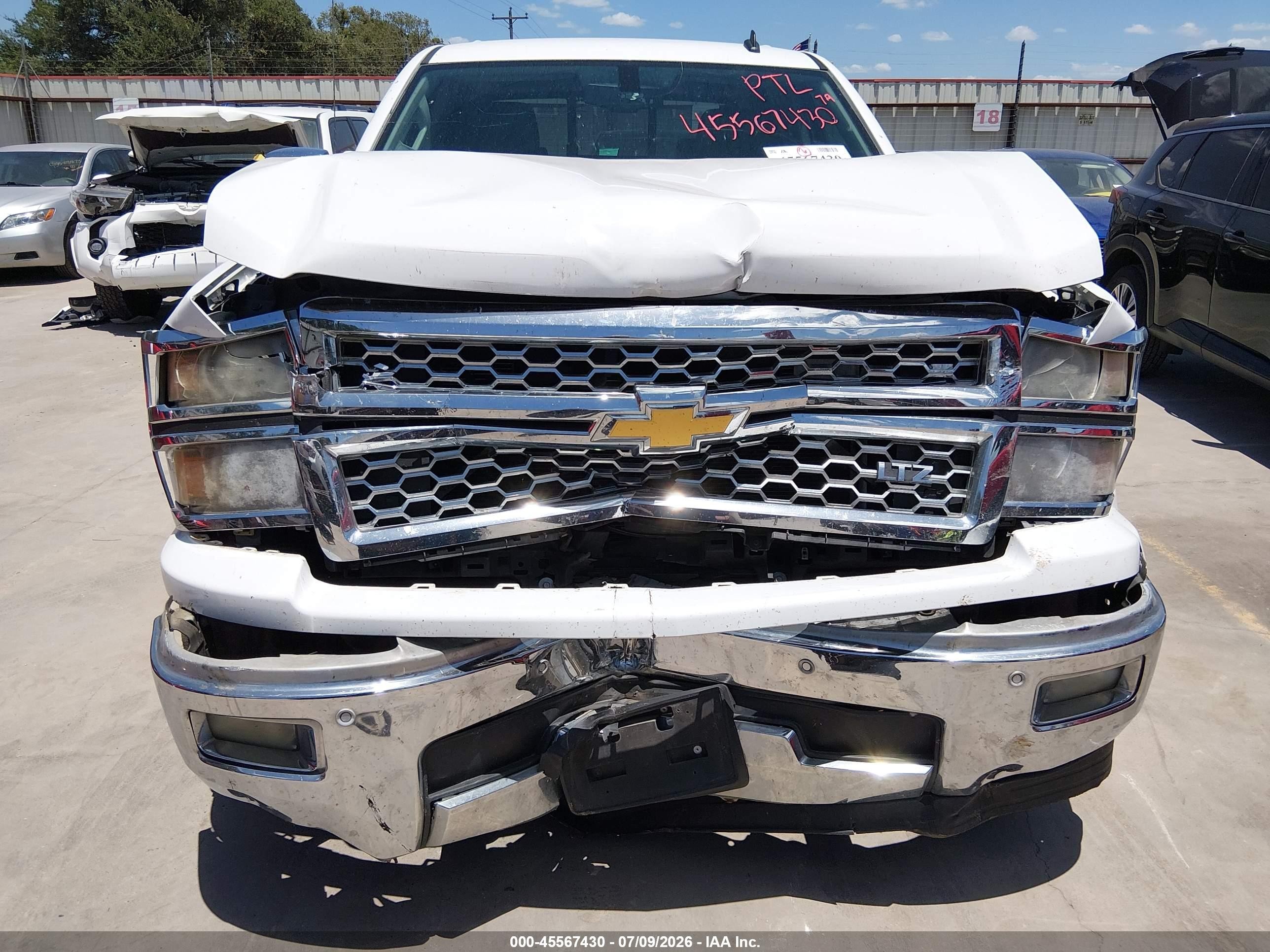 2014 Chevrolet Silverado 1500 Ltz Белый vin: 3GCPCSEC5EG419856