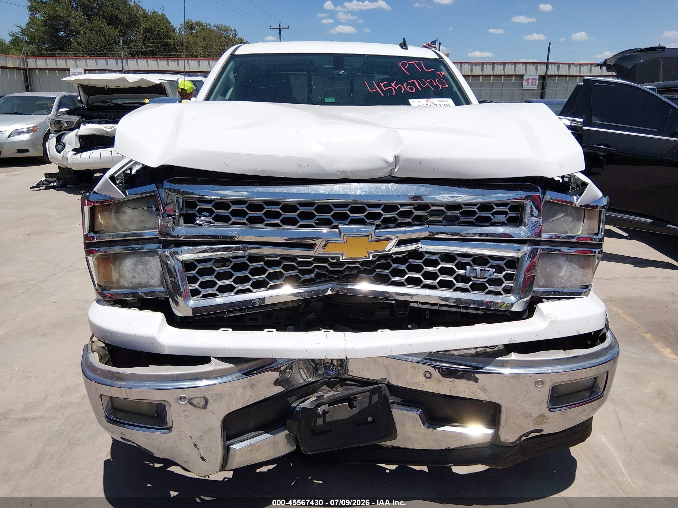 2014 Chevrolet Silverado 1500 Ltz Белый vin: 3GCPCSEC5EG419856