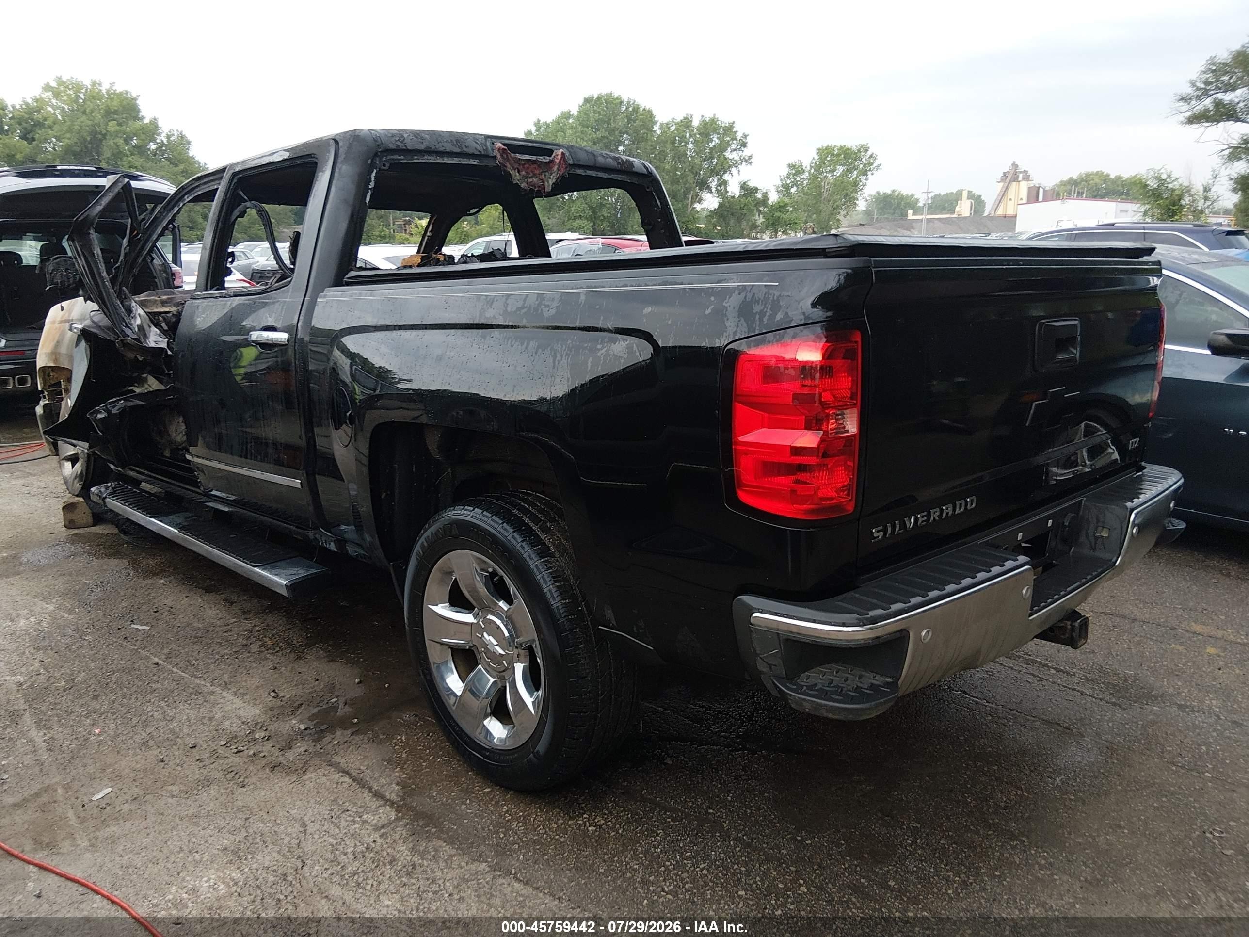 2014 Chevrolet Silverado 1500 Ltz Black vin: 3GCPCSEC9EG421531