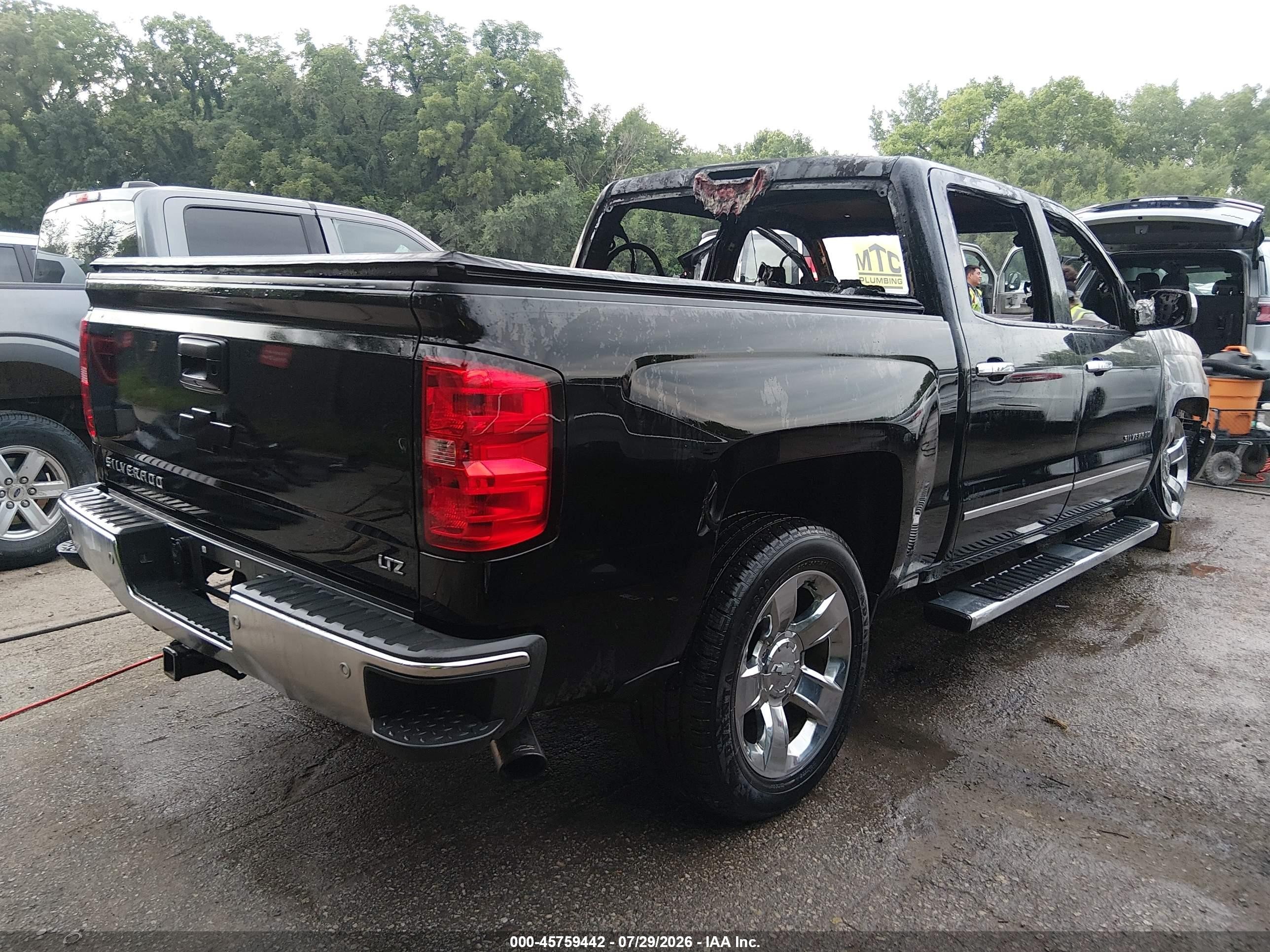 2014 Chevrolet Silverado 1500 Ltz Black vin: 3GCPCSEC9EG421531