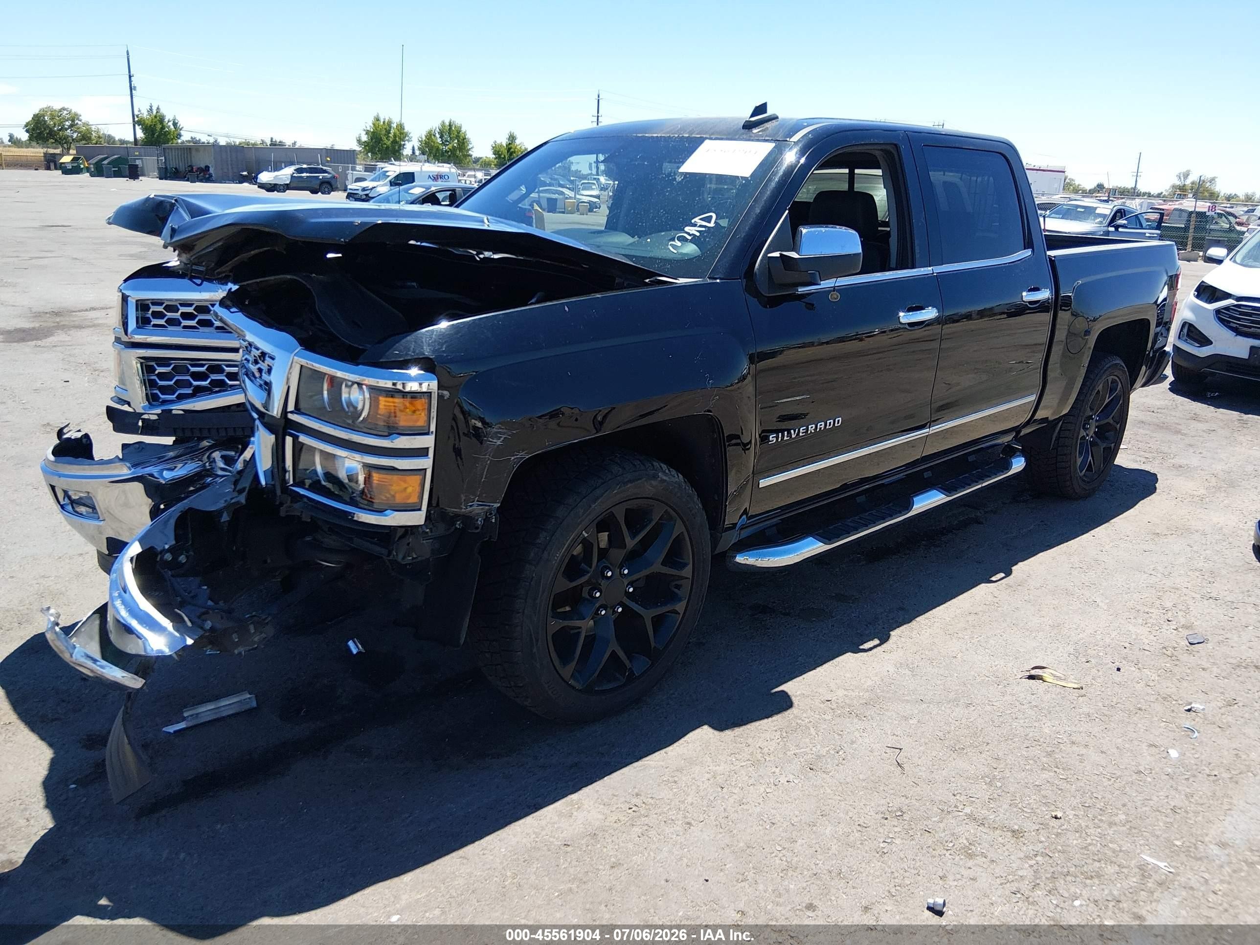 2015 Chevrolet Silverado 1500 Ltz Black vin: 3GCPCSECXFG225387