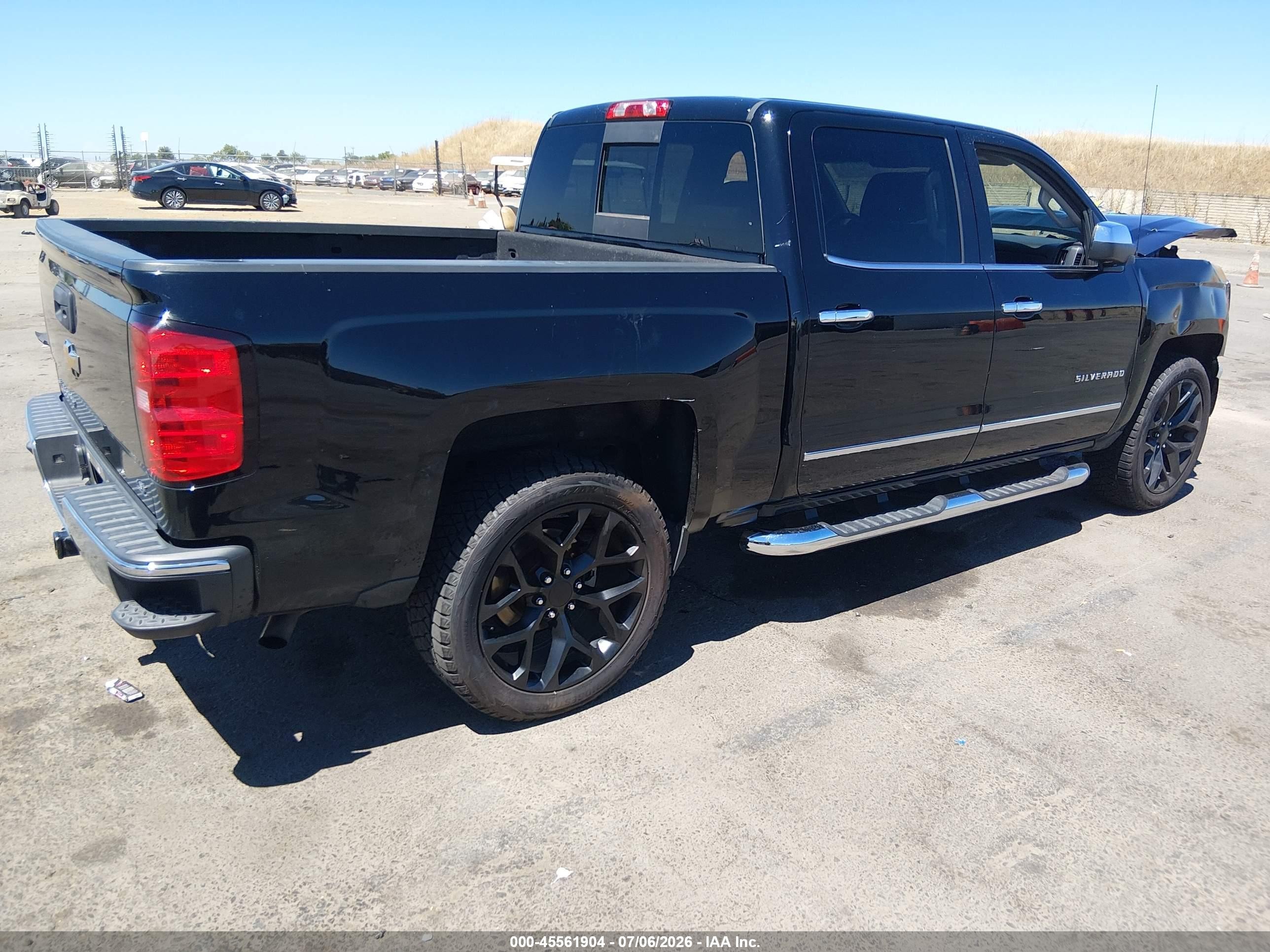 2015 Chevrolet Silverado 1500 Ltz Black vin: 3GCPCSECXFG225387