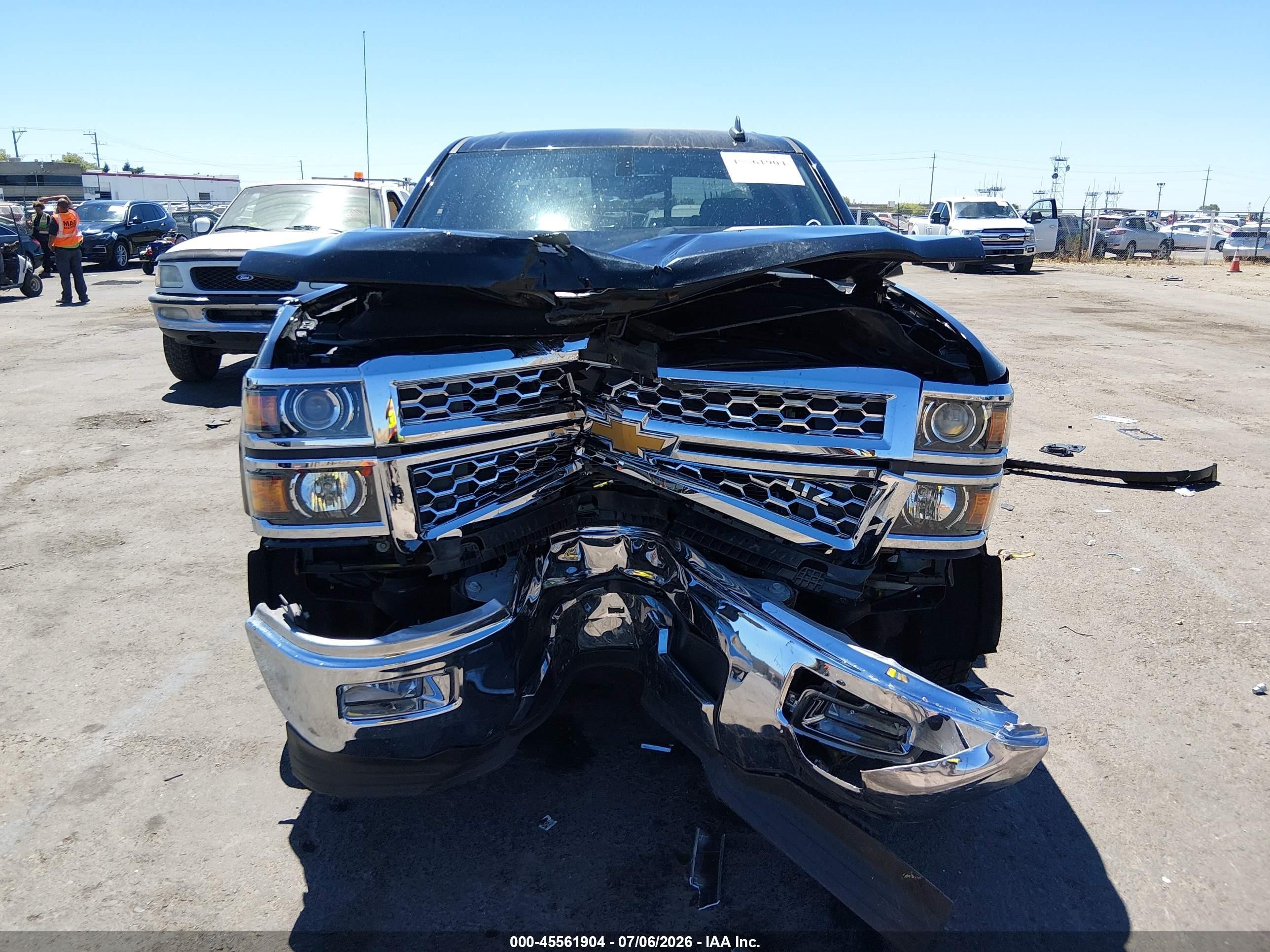 2015 Chevrolet Silverado 1500 Ltz Black vin: 3GCPCSECXFG225387