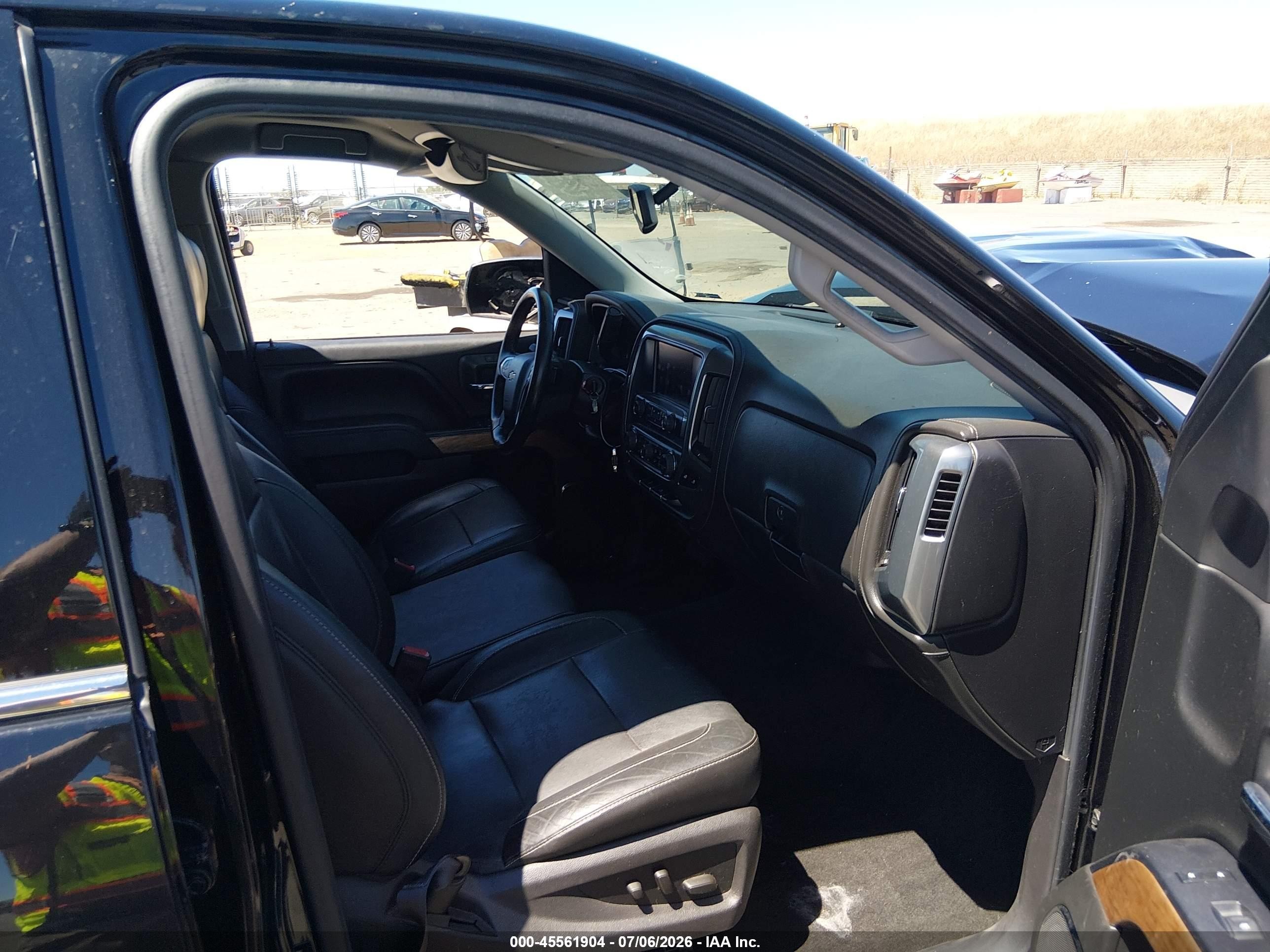 2015 Chevrolet Silverado 1500 Ltz Black vin: 3GCPCSECXFG225387
