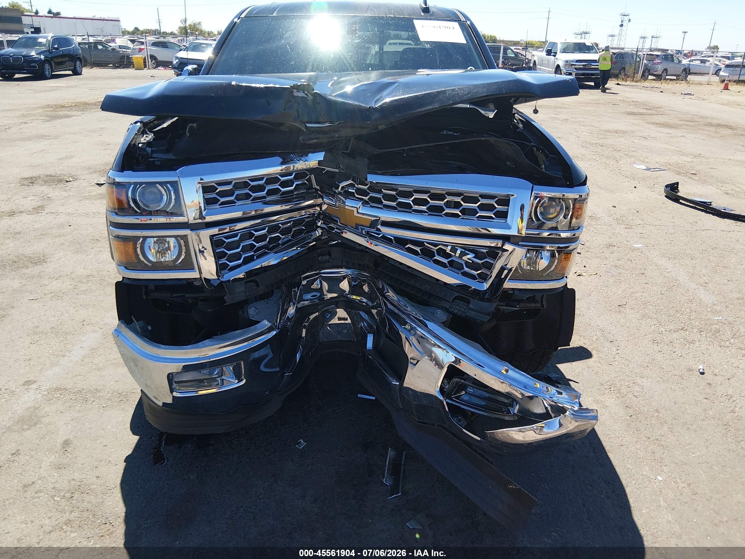2015 Chevrolet Silverado 1500 Ltz Black vin: 3GCPCSECXFG225387