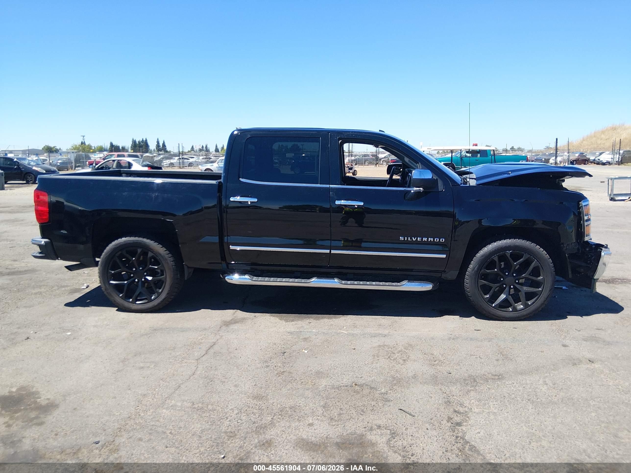 2015 Chevrolet Silverado 1500 Ltz Black vin: 3GCPCSECXFG225387