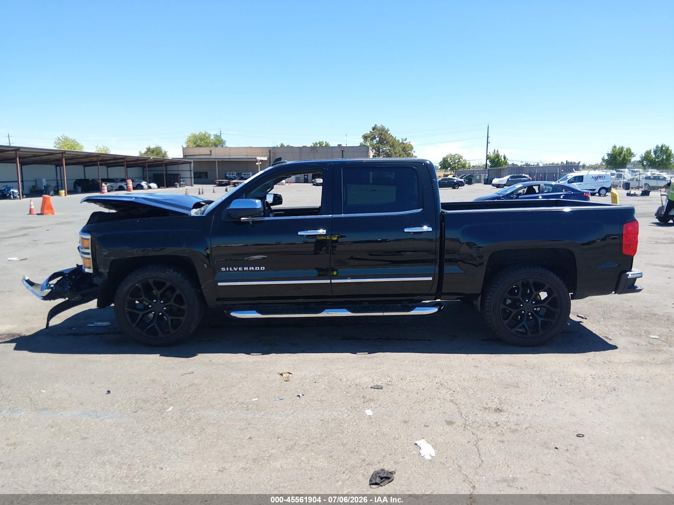 2015 Chevrolet Silverado 1500 Ltz Black vin: 3GCPCSECXFG225387