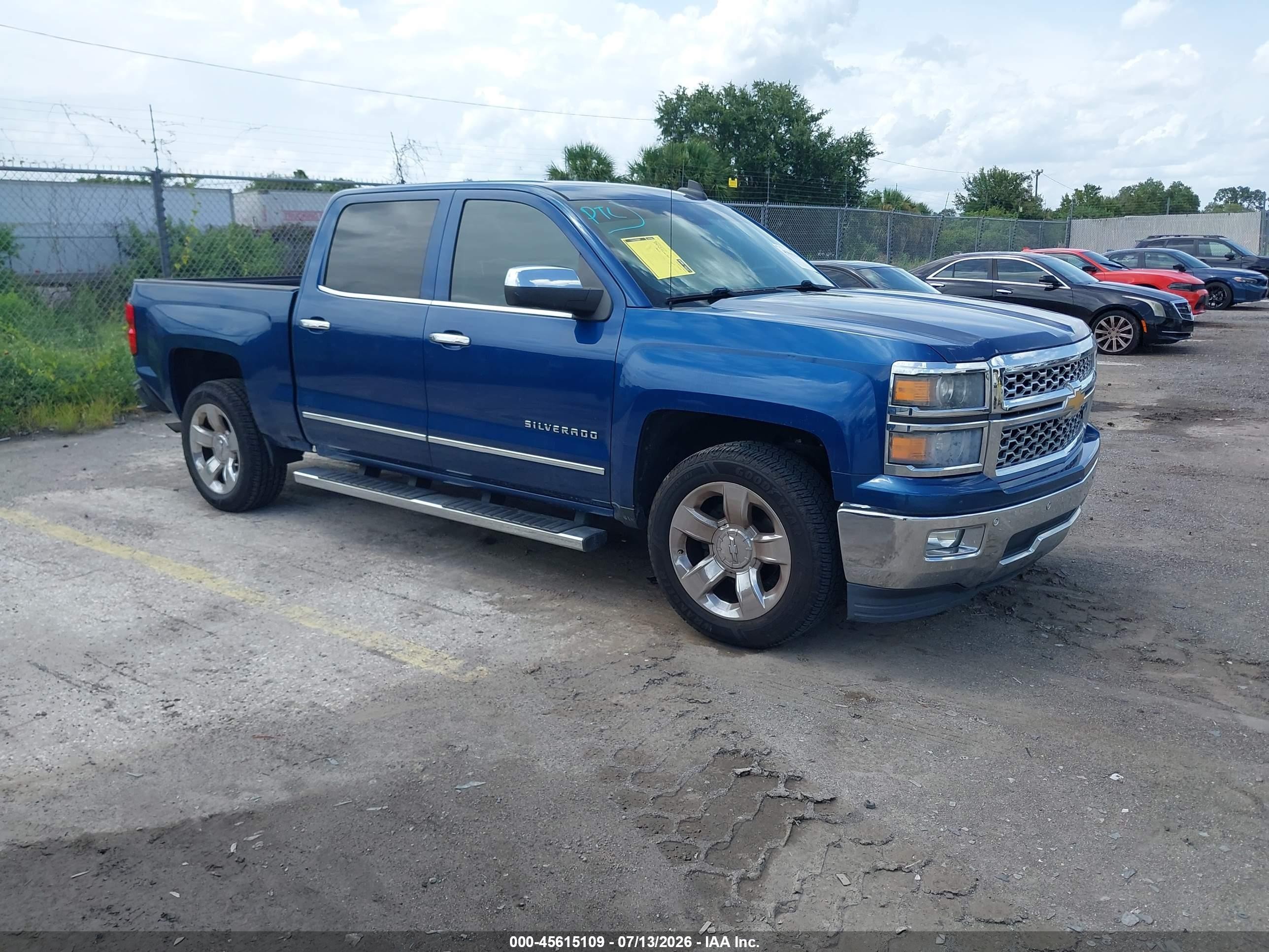 2015 Chevrolet Silverado 1500 Ltz Blue vin: 3GCPCSECXFG515838
