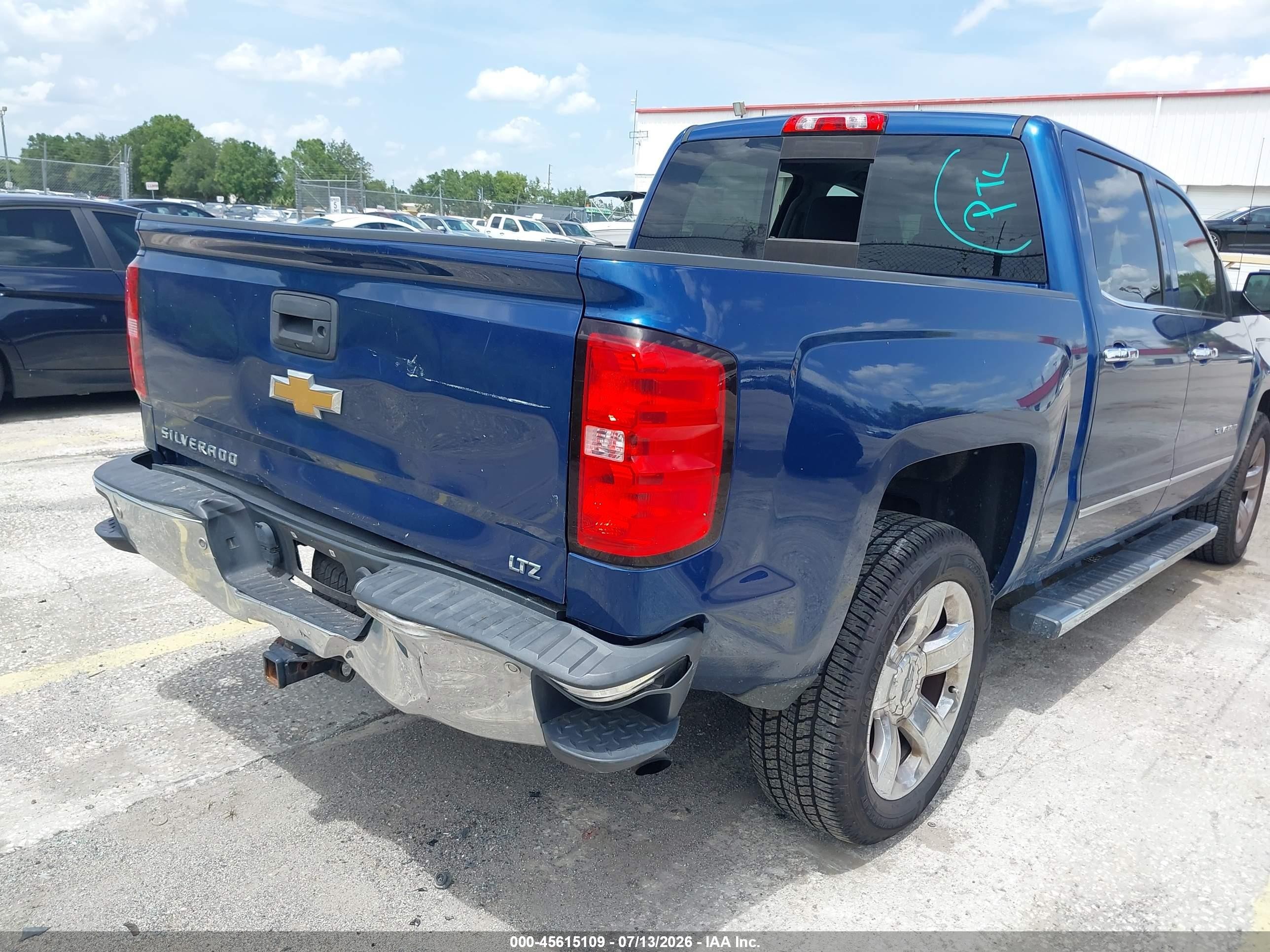 2015 Chevrolet Silverado 1500 Ltz Blue vin: 3GCPCSECXFG515838