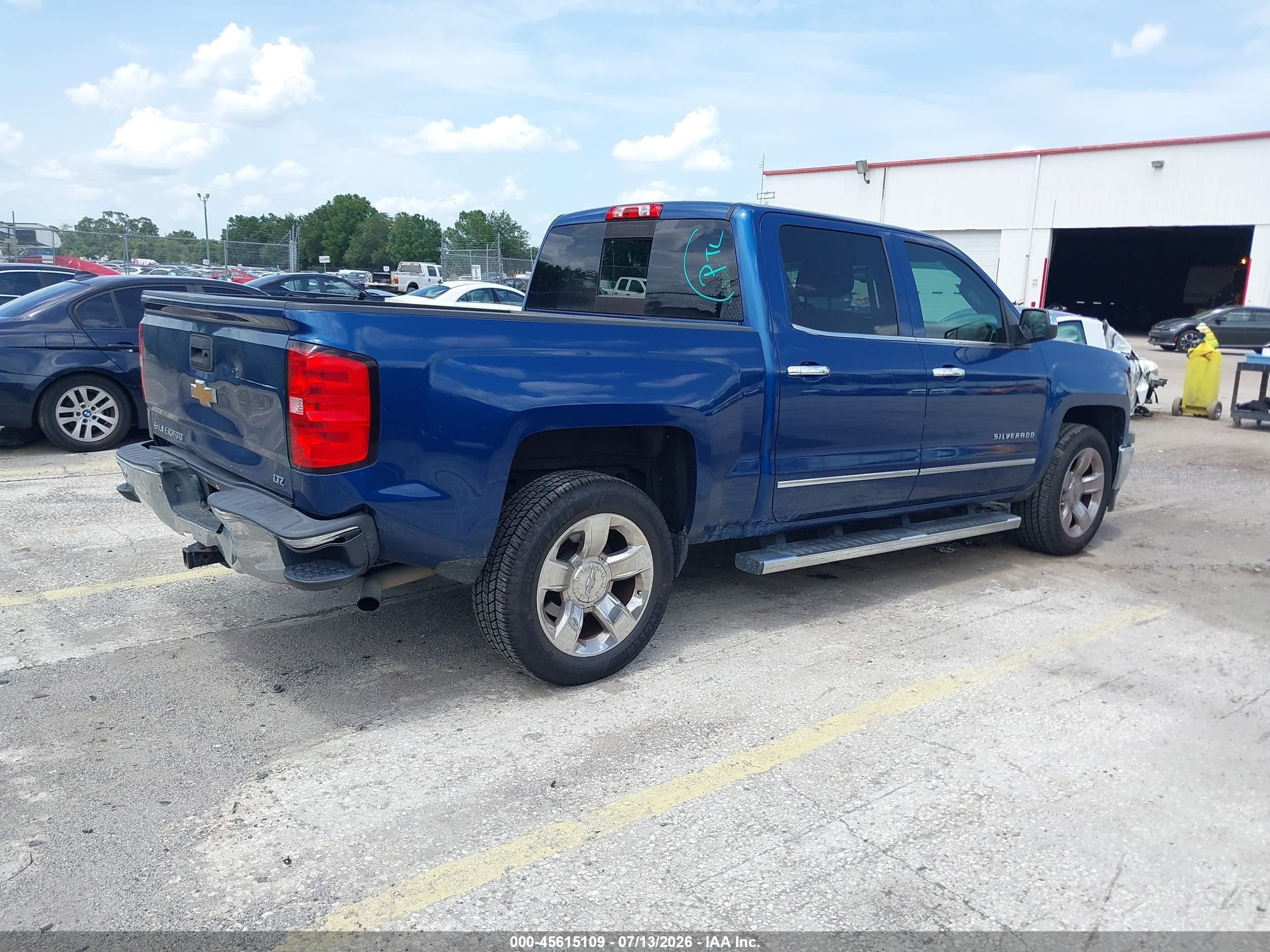 2015 Chevrolet Silverado 1500 Ltz Blue vin: 3GCPCSECXFG515838