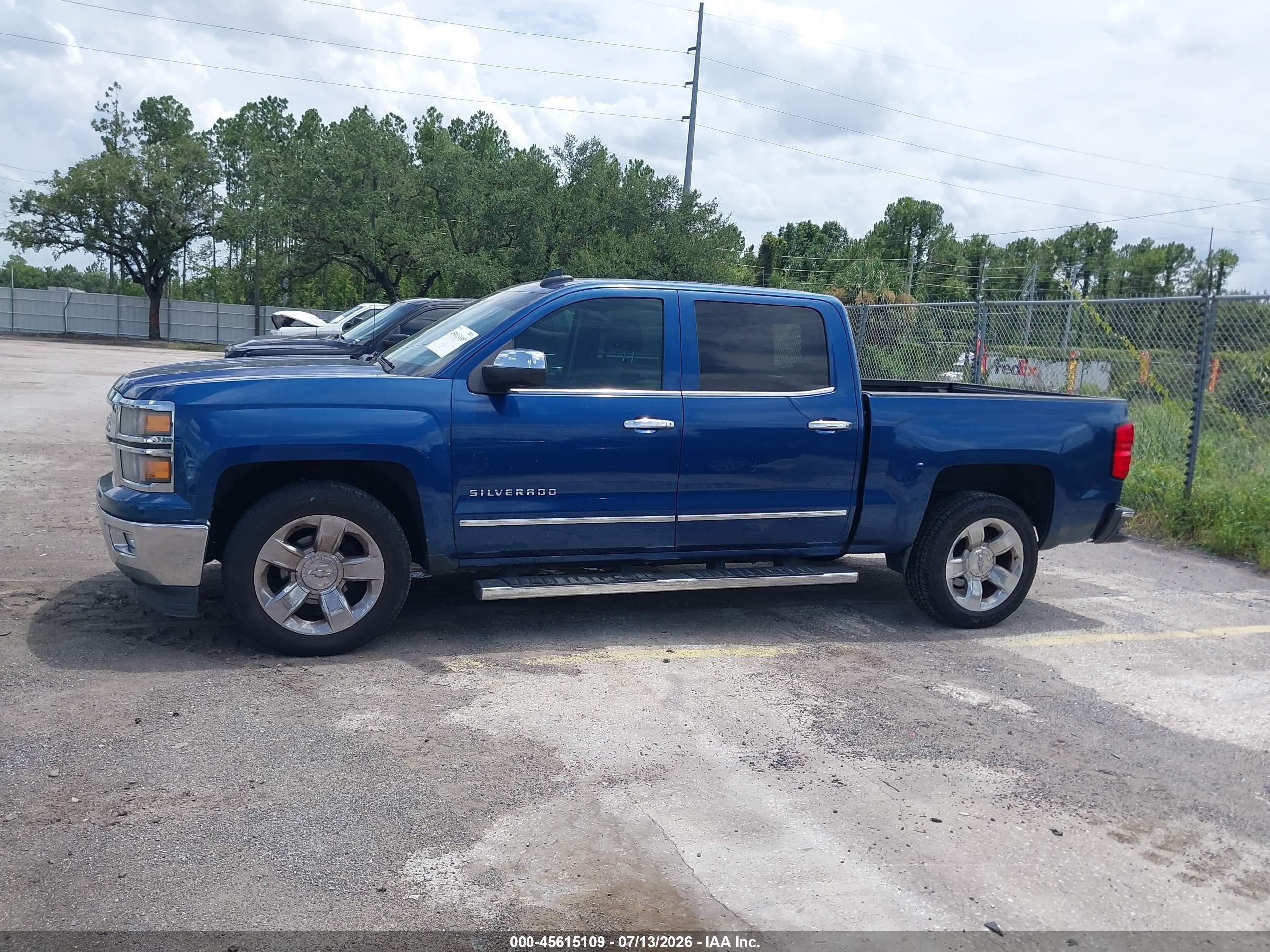 2015 Chevrolet Silverado 1500 Ltz Blue vin: 3GCPCSECXFG515838