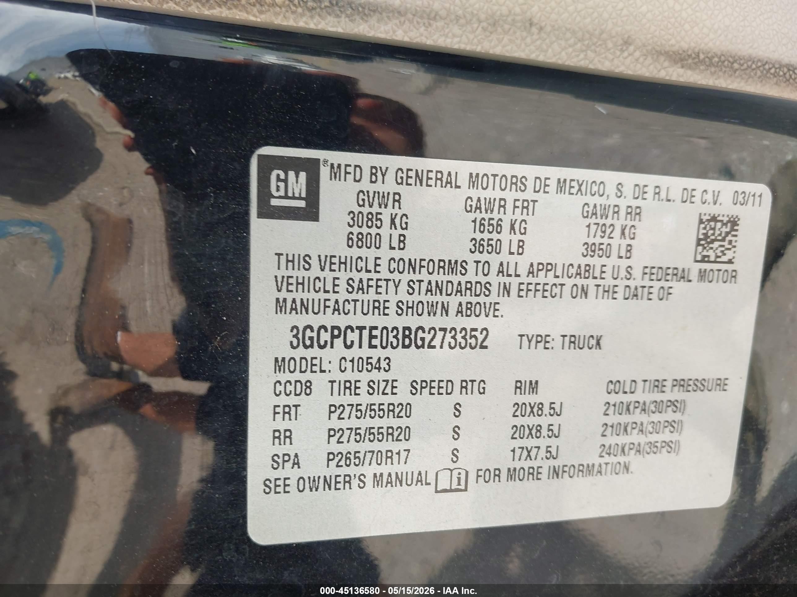 2011 Chevrolet Silverado 1500 Ltz Черный vin: 3GCPCTE03BG273352