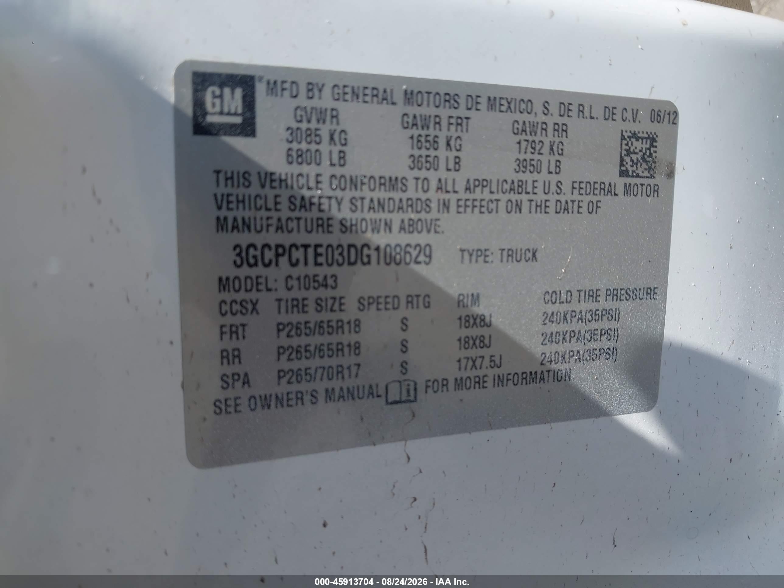 2013 Chevrolet Silverado 1500 Ltz White vin: 3GCPCTE03DG108629