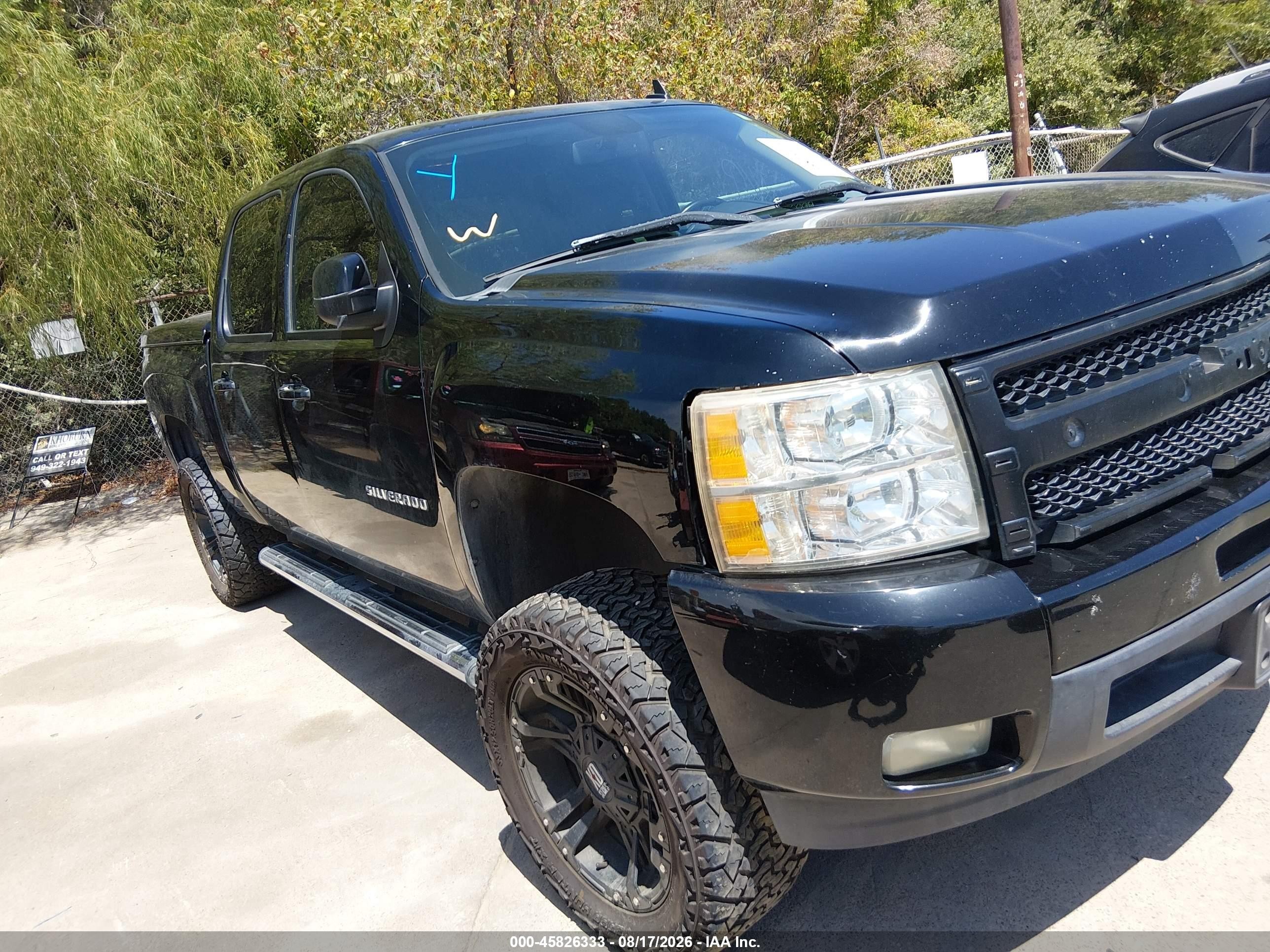 2011 Chevrolet Silverado 1500 Ltz Black vin: 3GCPCTE06BG238725