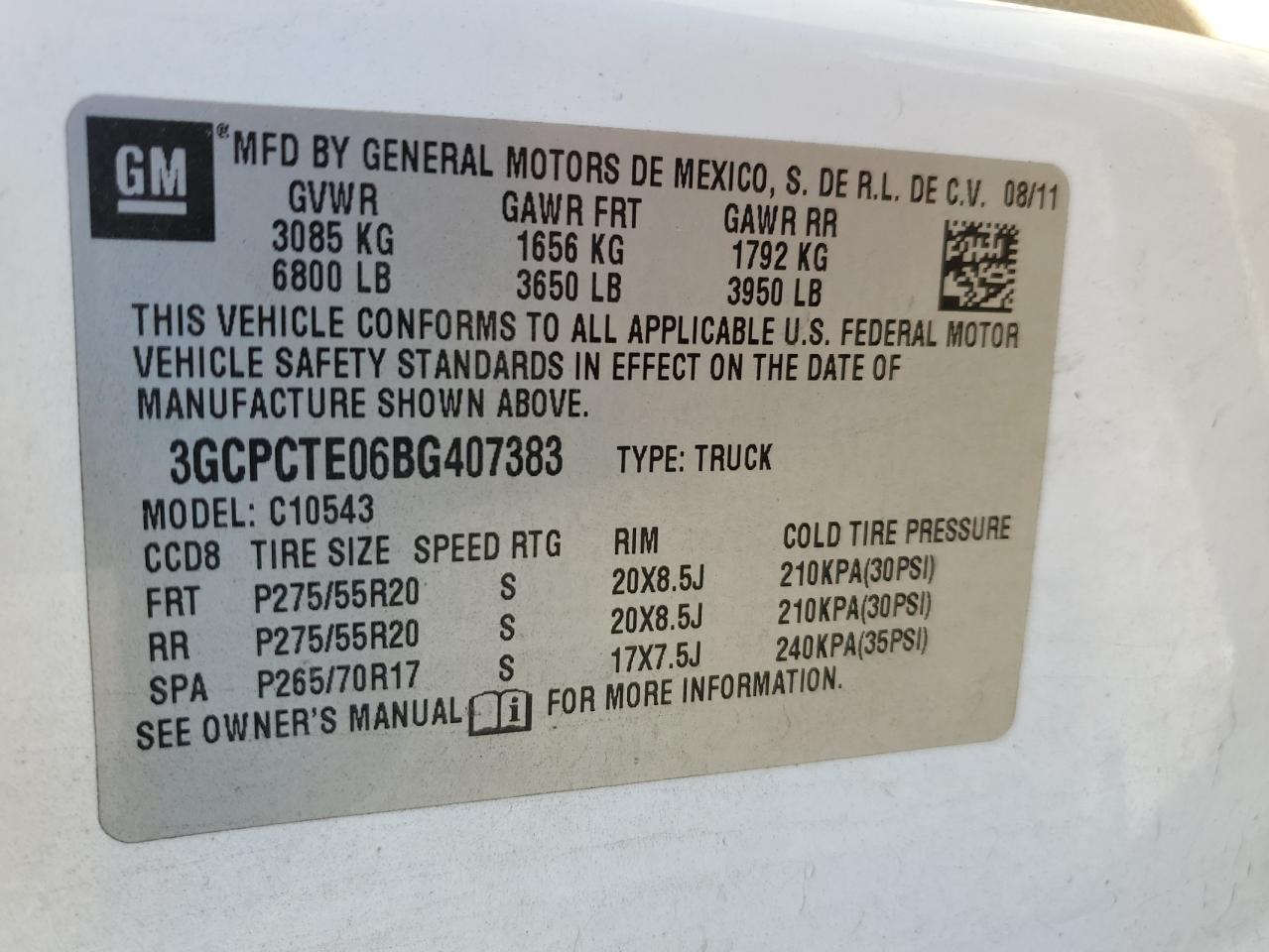 2011 Chevrolet Silverado C1500 Ltz White vin: 3GCPCTE06BG407383