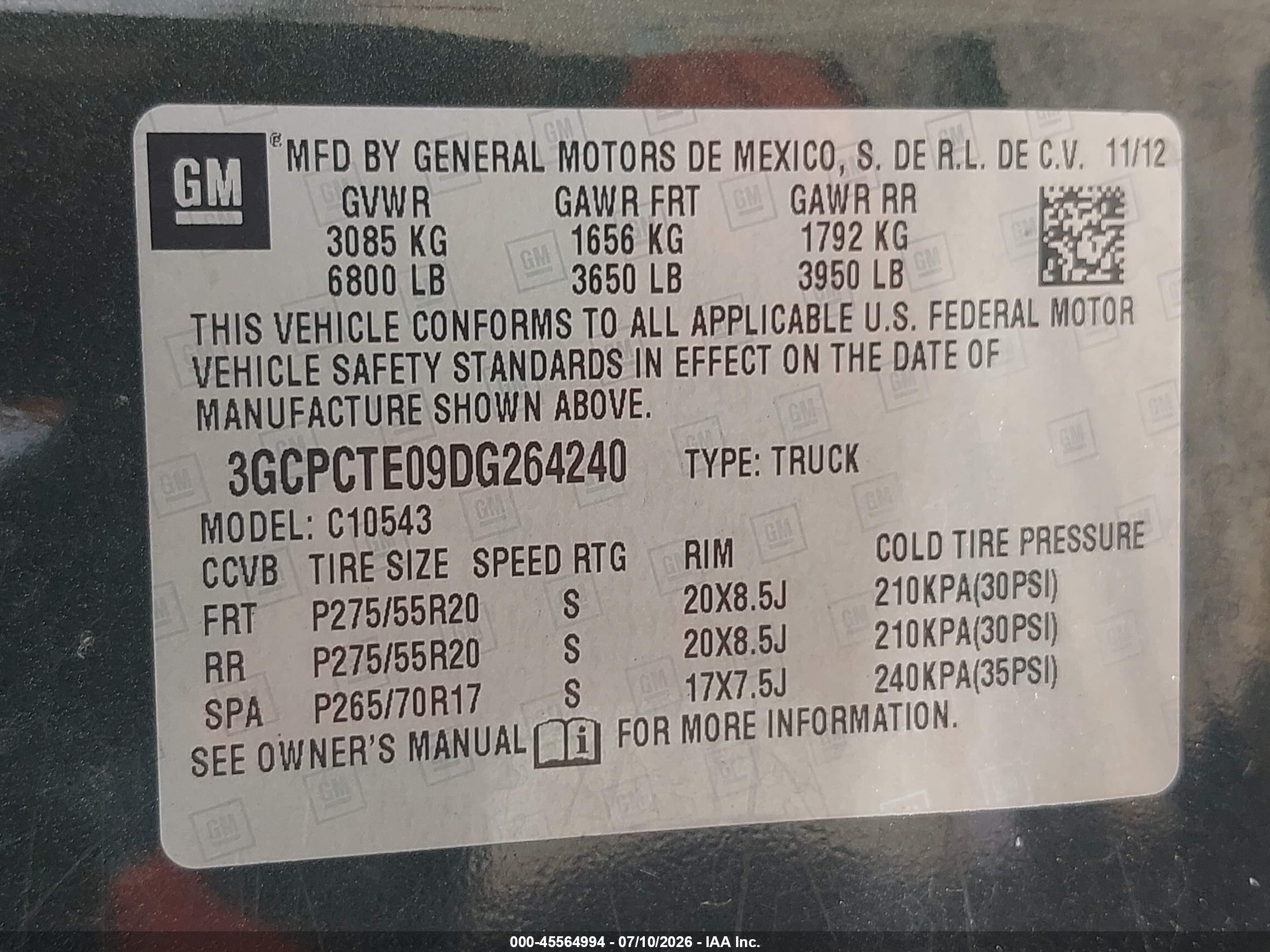 2013 Chevrolet Silverado 1500 Ltz Green vin: 3GCPCTE09DG264240