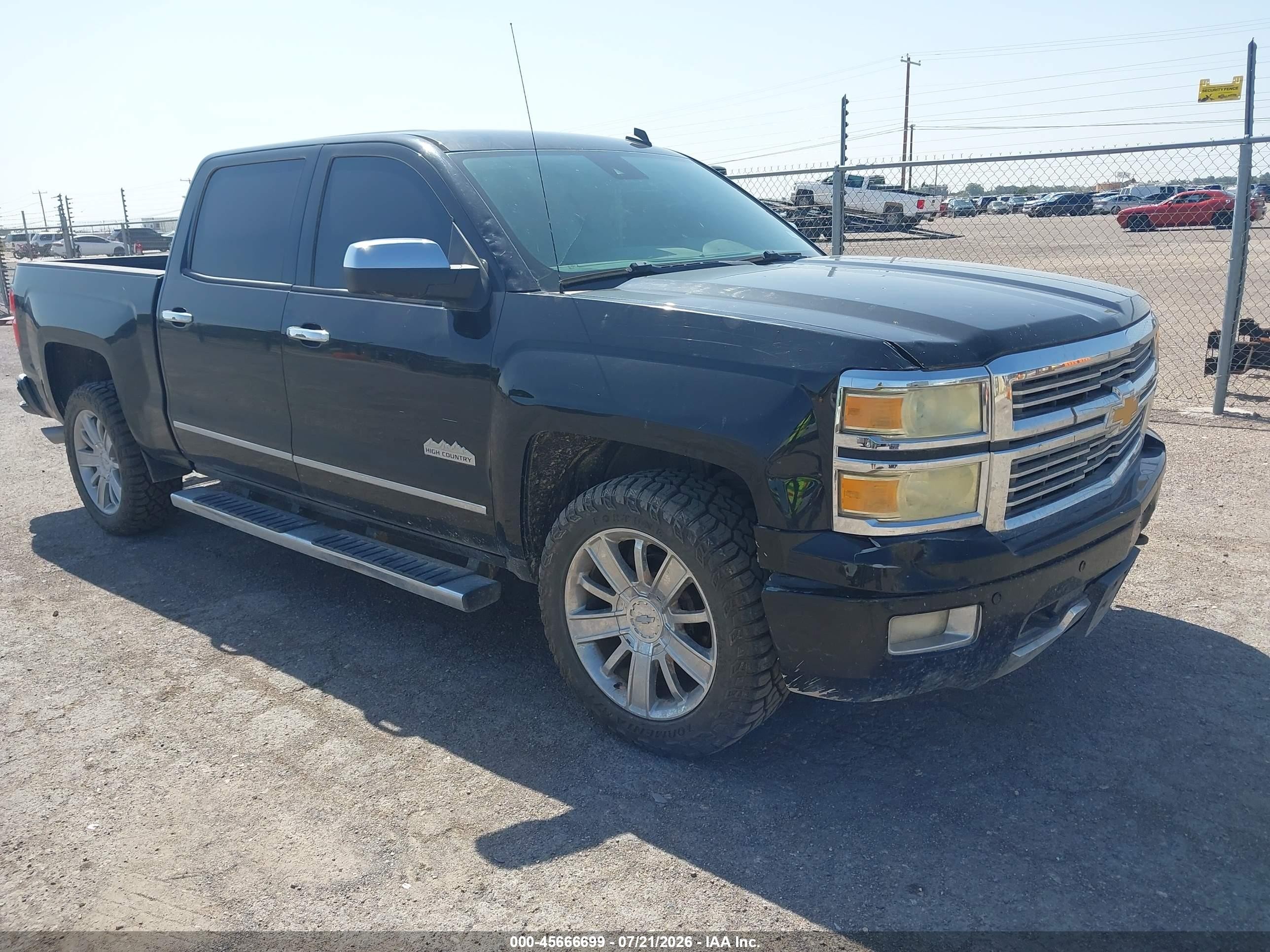 2014 Chevrolet Silverado 1500 High Country Черный vin: 3GCPCTEC7EG275152