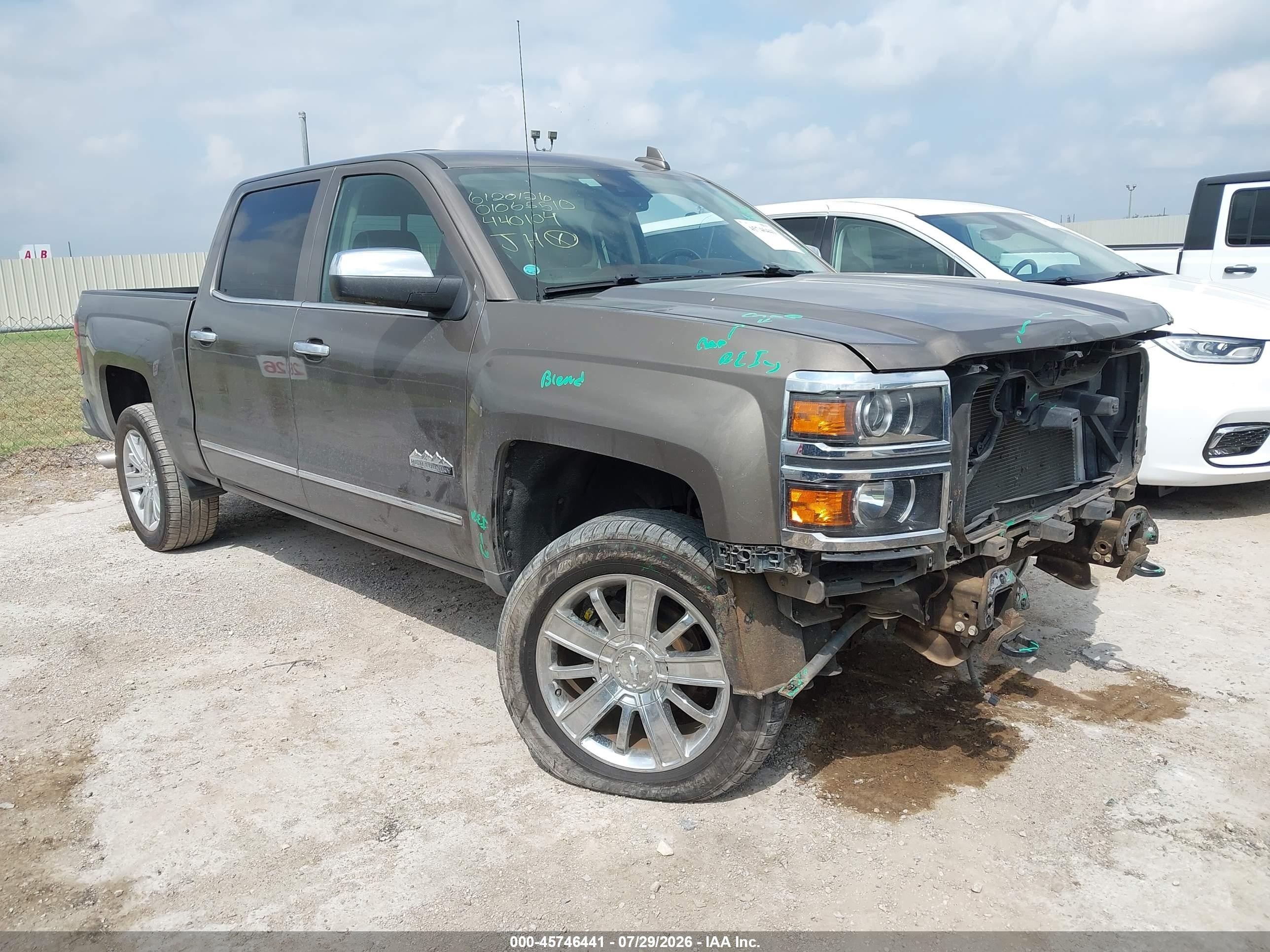 2015 Chevrolet Silverado 1500 High Country Brown vin: 3GCPCTEC9FG440104
