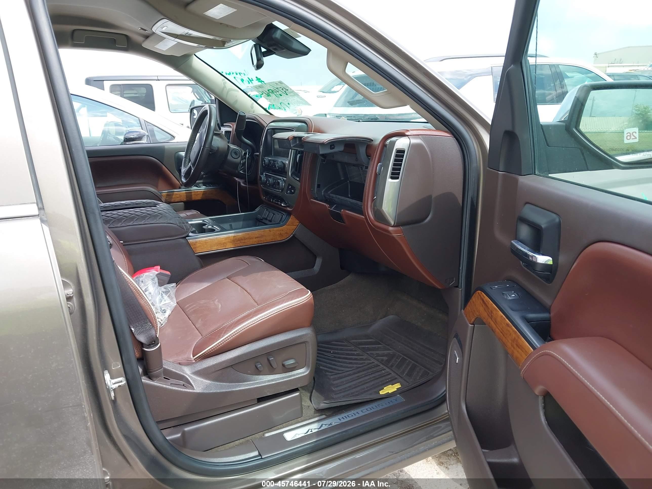2015 Chevrolet Silverado 1500 High Country Brown vin: 3GCPCTEC9FG440104