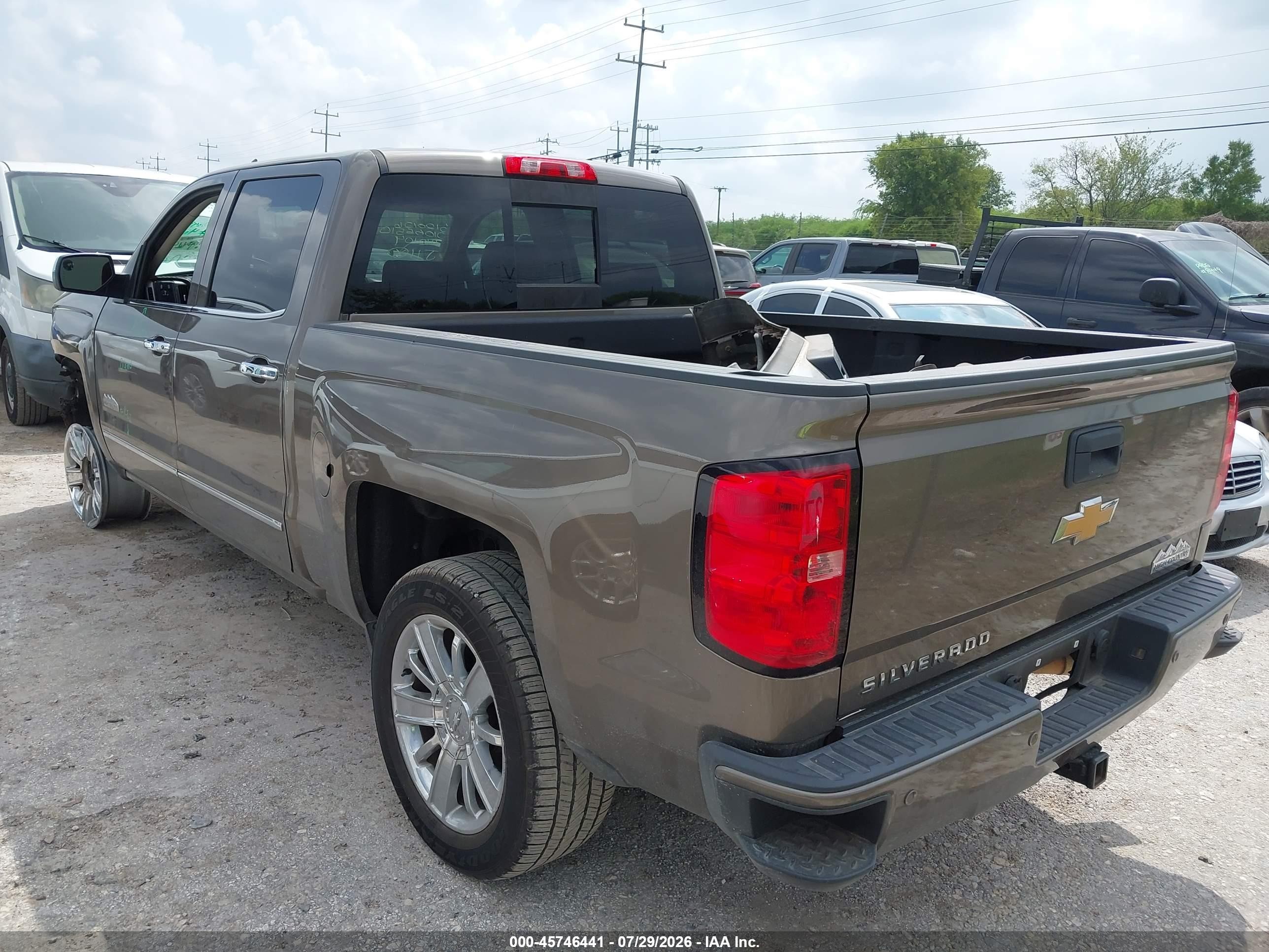 2015 Chevrolet Silverado 1500 High Country Brown vin: 3GCPCTEC9FG440104