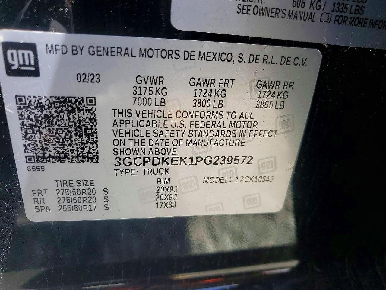 2023 Chevrolet Silverado Black vin: 3GCPDKEK1PG239572