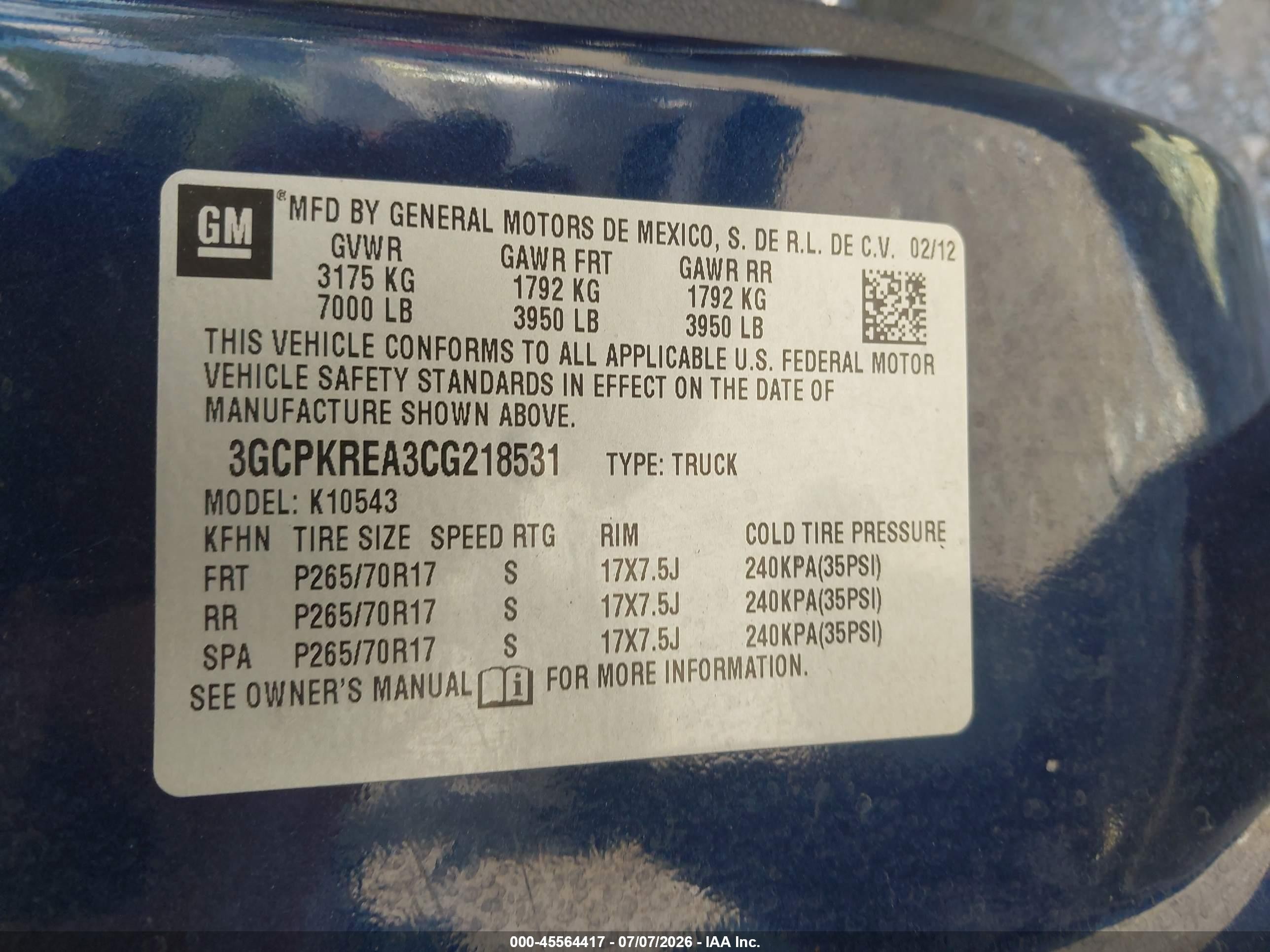 2012 Chevrolet Silverado 1500 Ls Dark Blue vin: 3GCPKREA3CG218531