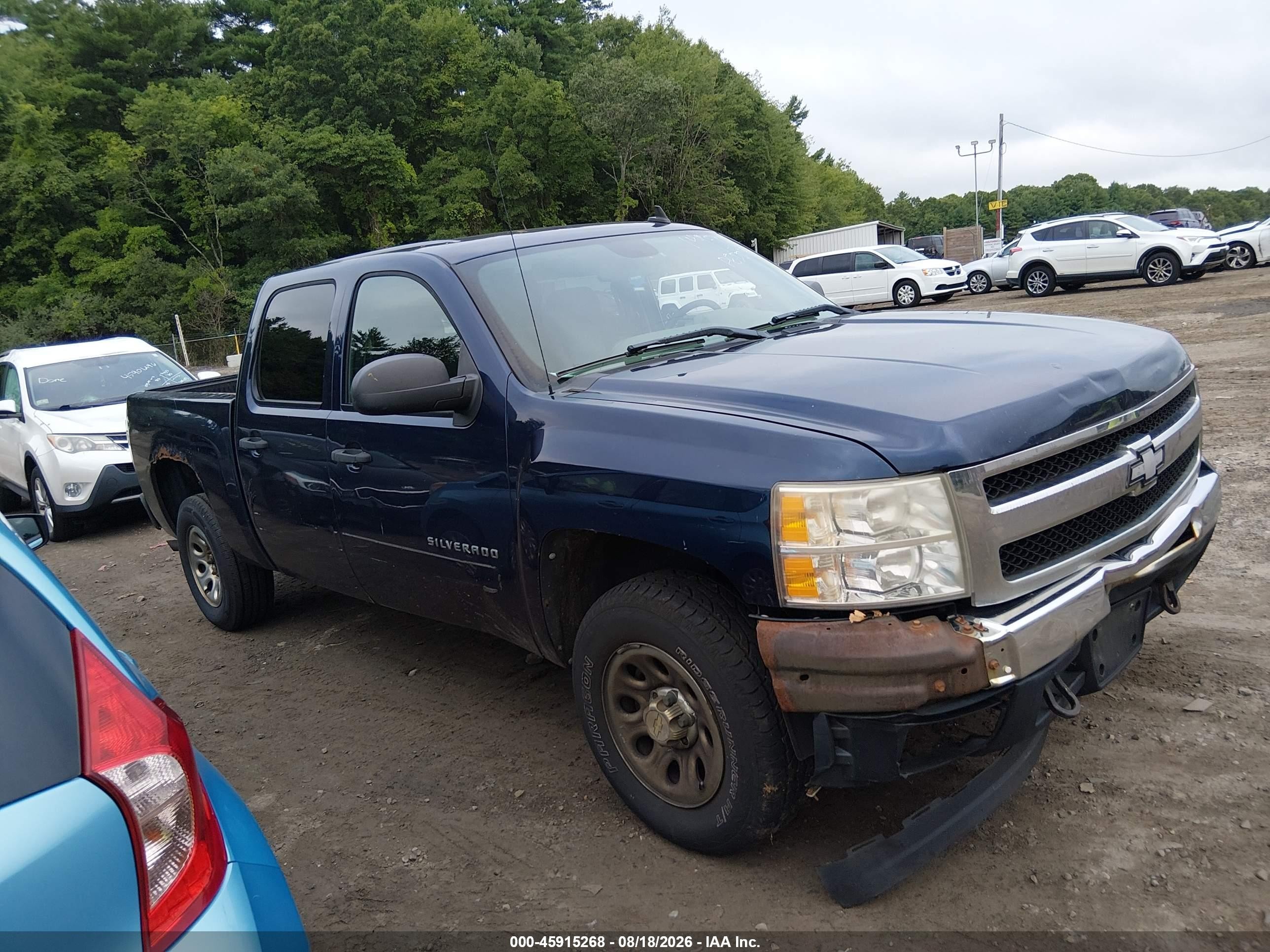 2011 Chevrolet Silverado 1500 Ls Blue vin: 3GCPKREA5BG196515