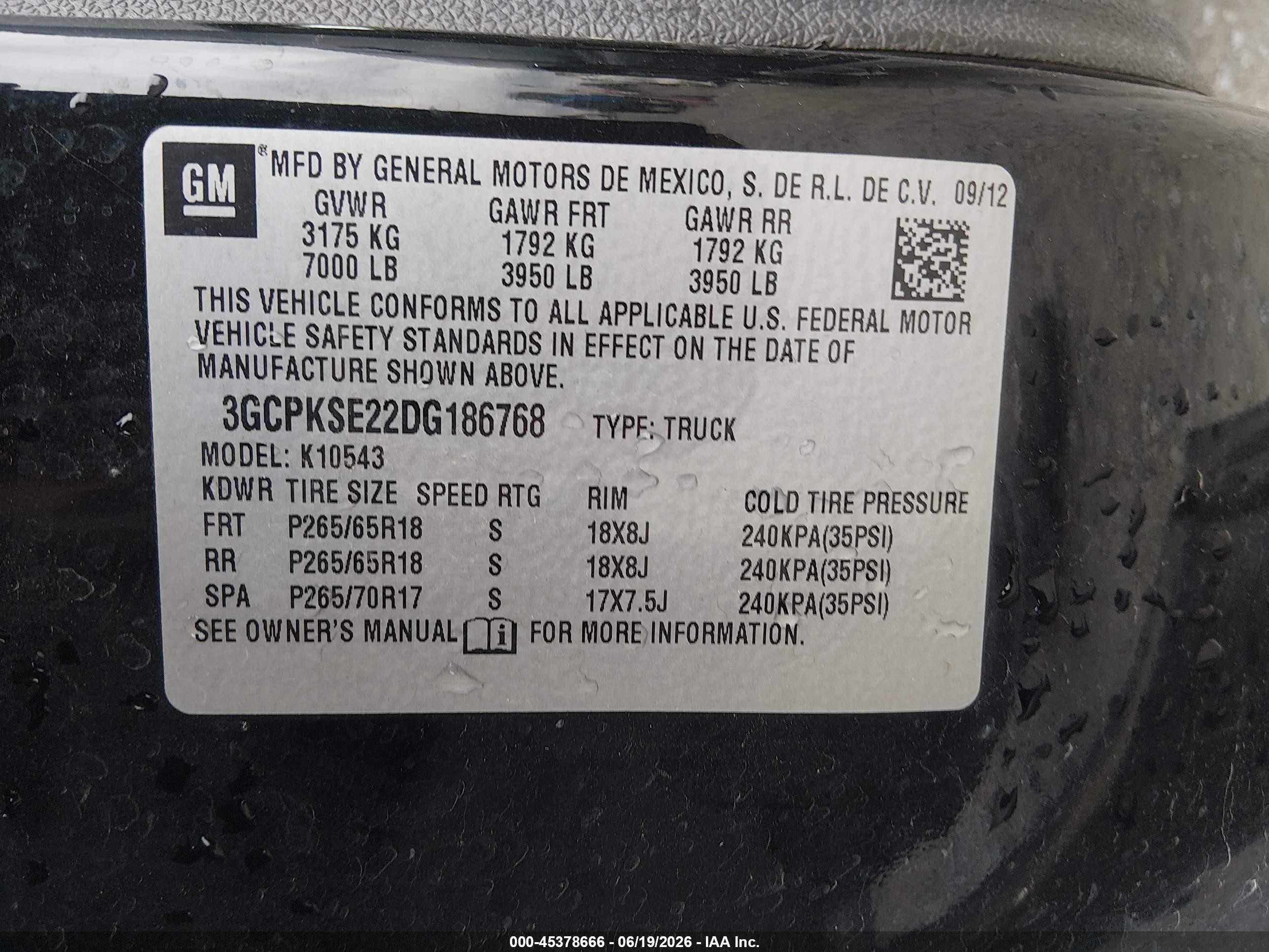 2013 Chevrolet Silverado 1500 Lt Black vin: 3GCPKSE22DG186768