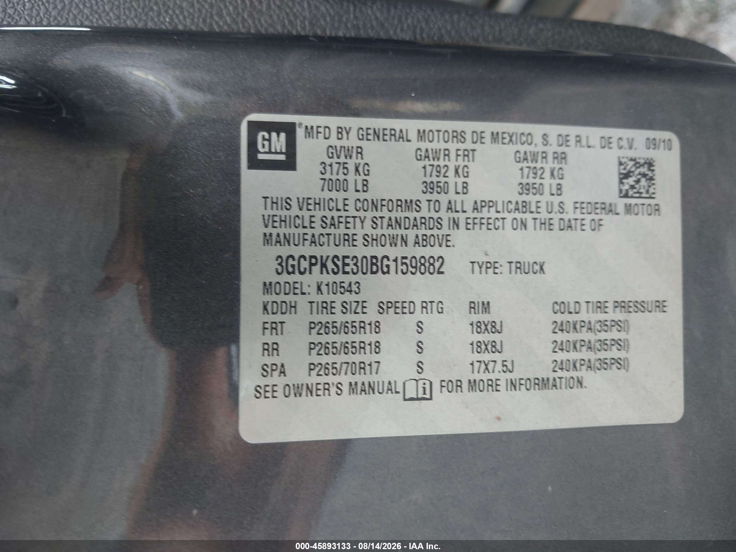2011 Chevrolet Silverado 1500 Lt Gray vin: 3GCPKSE30BG159882