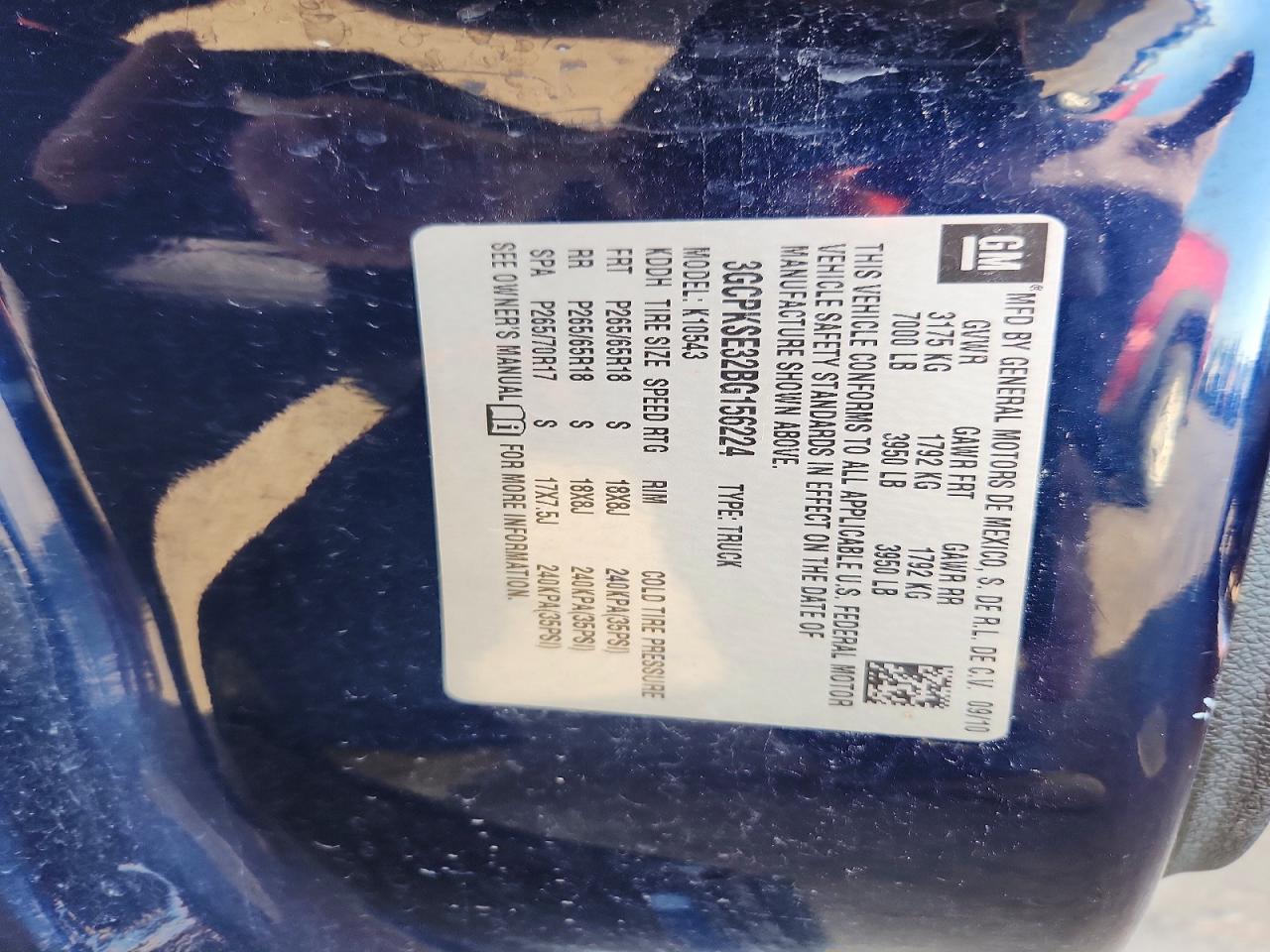2011 Chevrolet Silverado K1500 Lt Blue vin: 3GCPKSE32BG156224