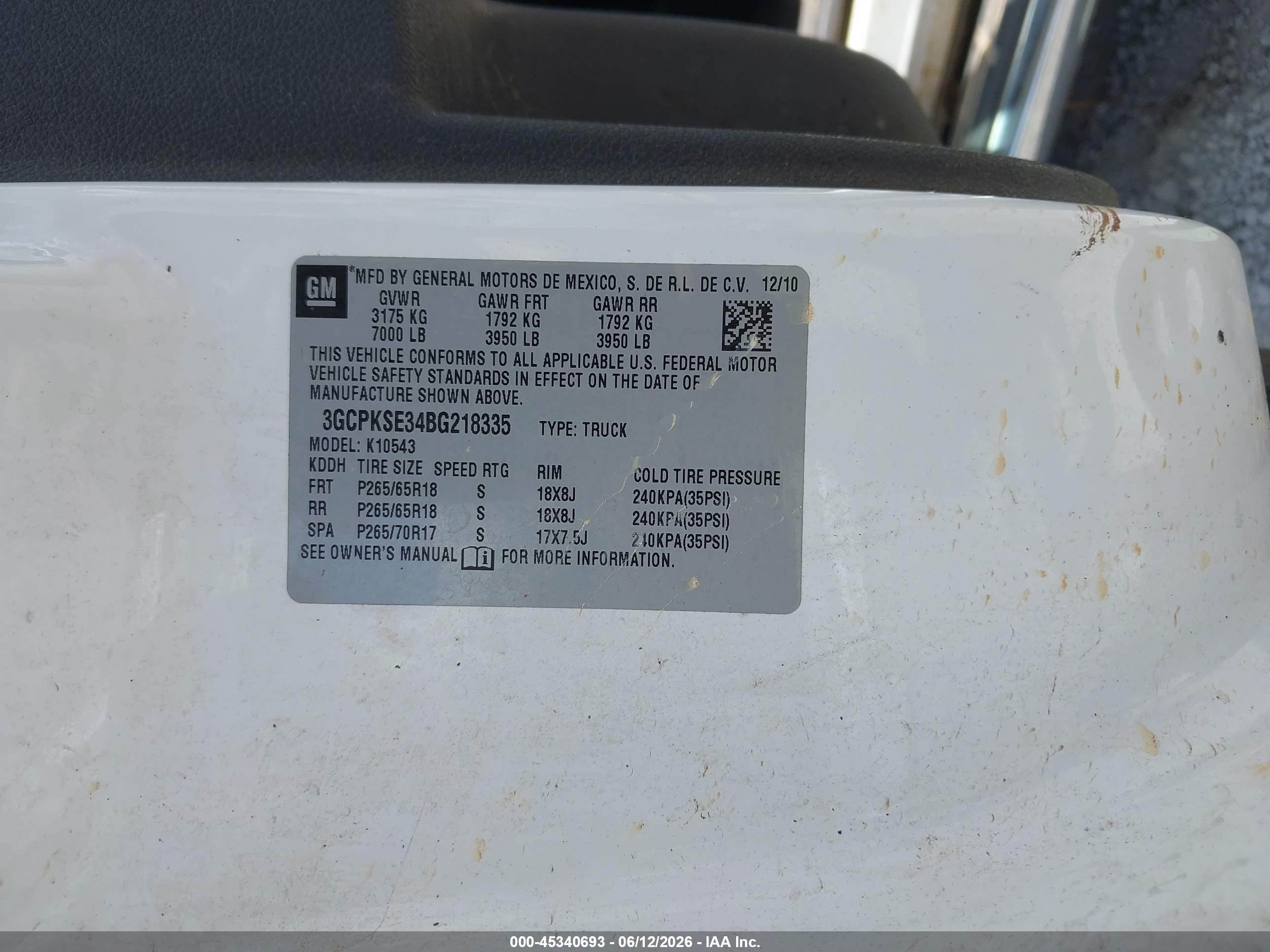2011 Chevrolet Silverado 1500 Lt Белый vin: 3GCPKSE34BG218335