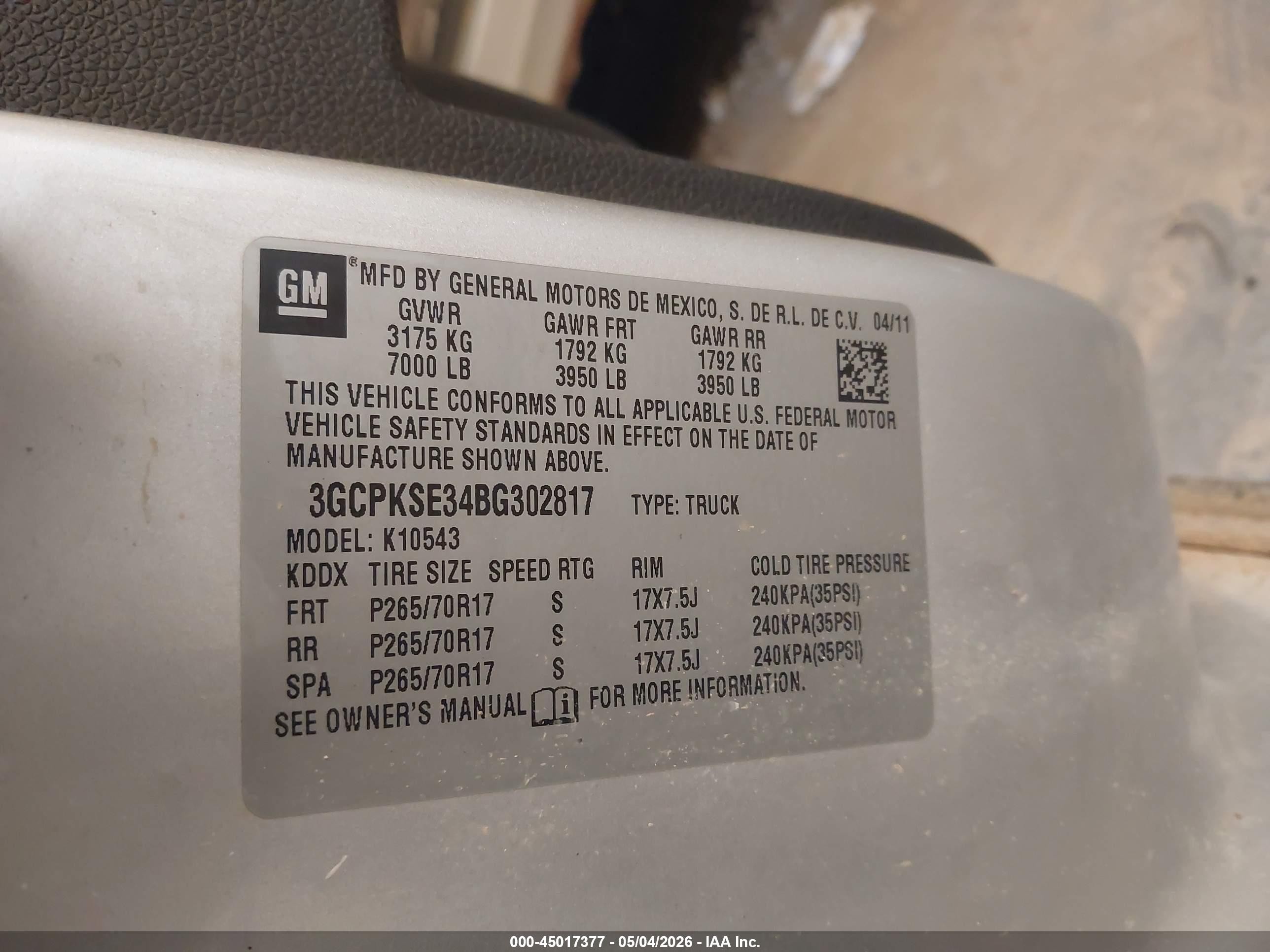2011 Chevrolet Silverado 1500 Lt Silver vin: 3GCPKSE34BG302817