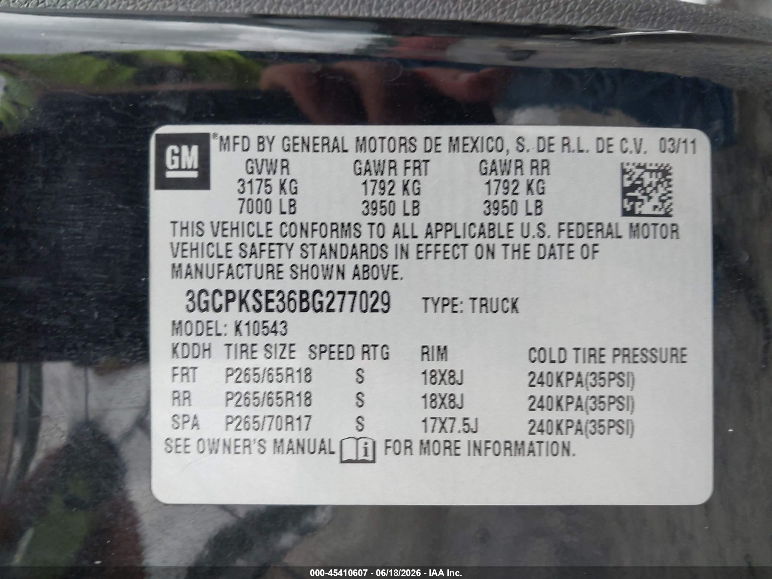 2011 Chevrolet Silverado 1500 Lt Black vin: 3GCPKSE36BG277029