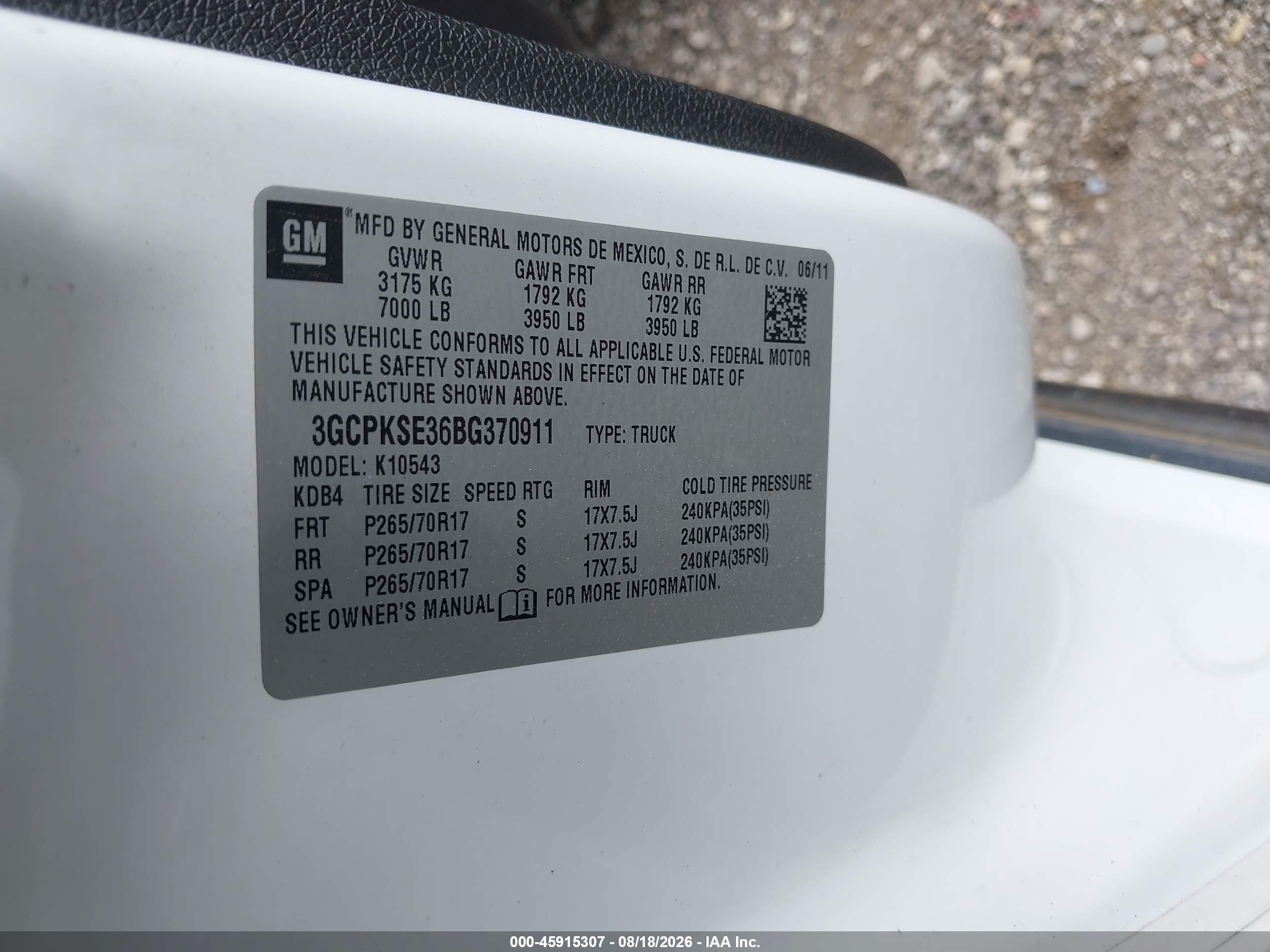 2011 Chevrolet Silverado 1500 Lt Белый vin: 3GCPKSE36BG370911