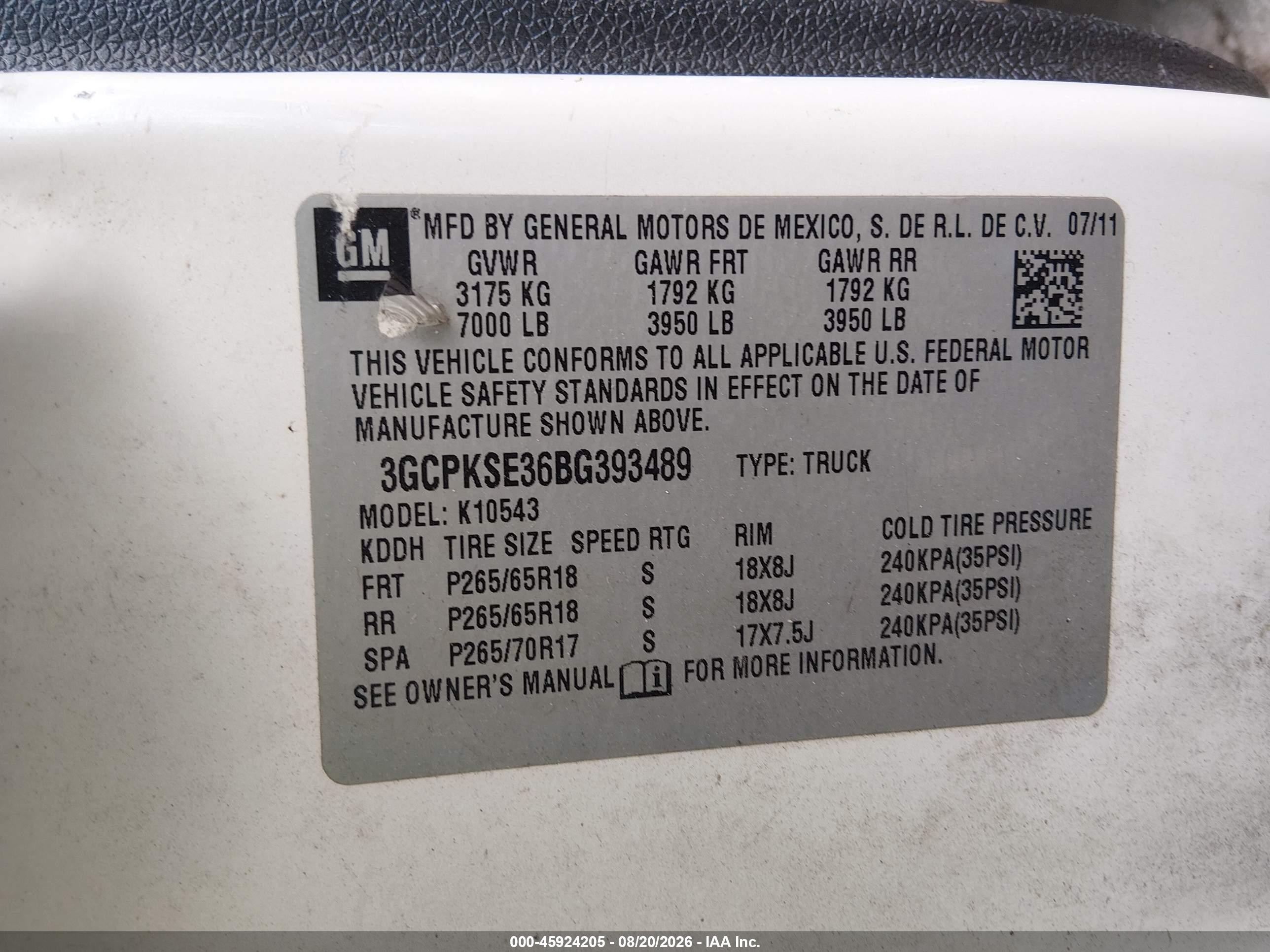 2011 Chevrolet Silverado K1500 Lt White vin: 3GCPKSE36BG393489