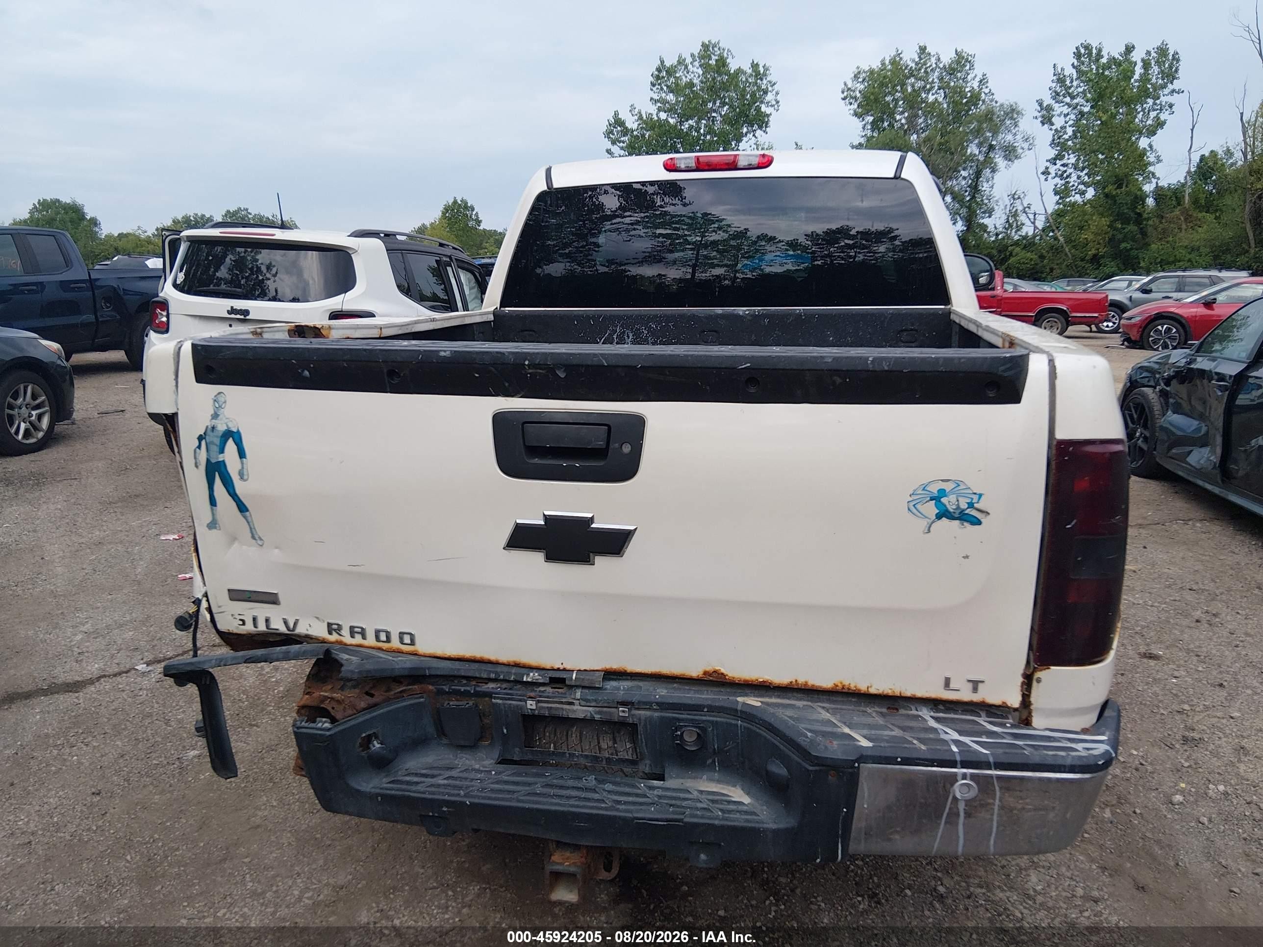 2011 Chevrolet Silverado K1500 Lt White vin: 3GCPKSE36BG393489
