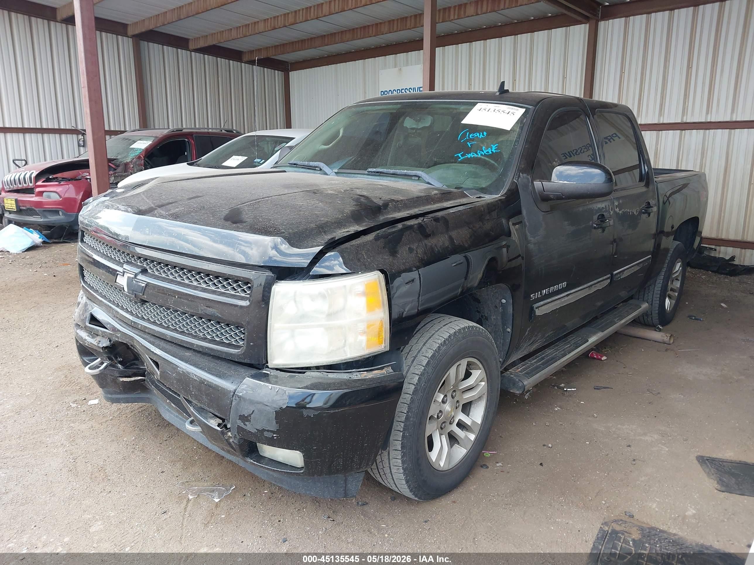2011 Chevrolet Silverado 1500 Lt Black vin: 3GCPKSE37BG277461