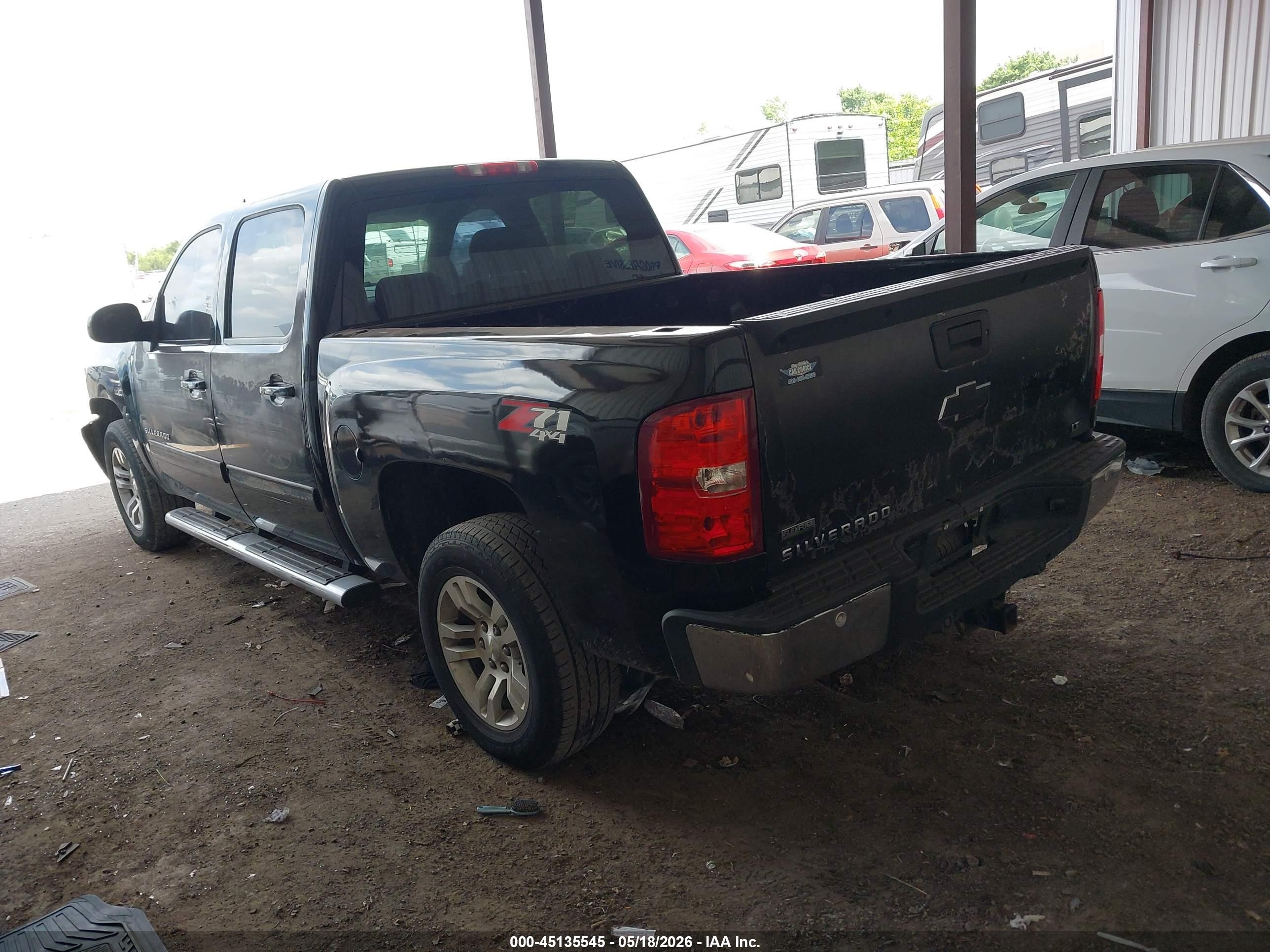2011 Chevrolet Silverado 1500 Lt Black vin: 3GCPKSE37BG277461
