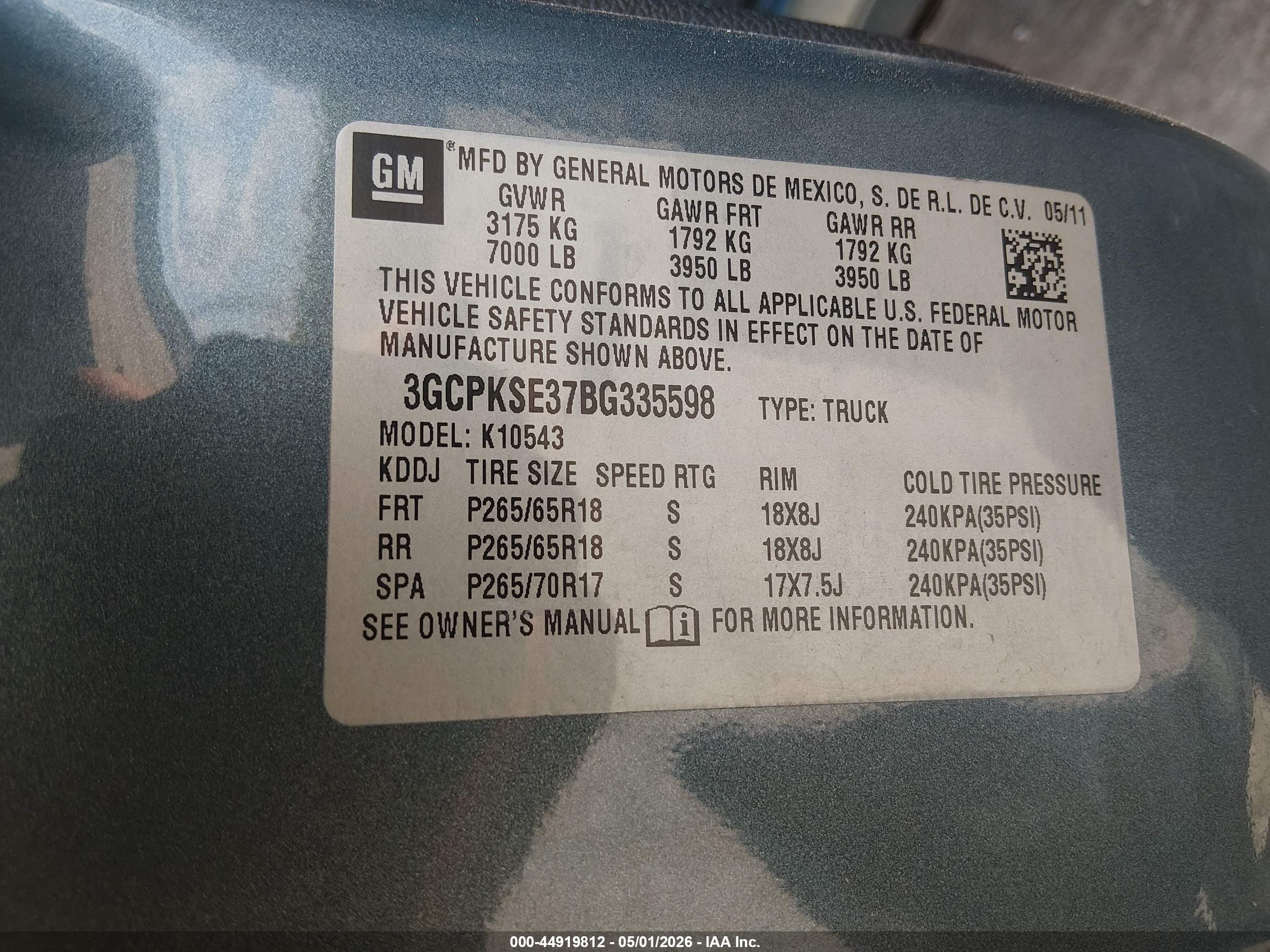 2011 Chevrolet Silverado 1500 Lt Синий vin: 3GCPKSE37BG335598