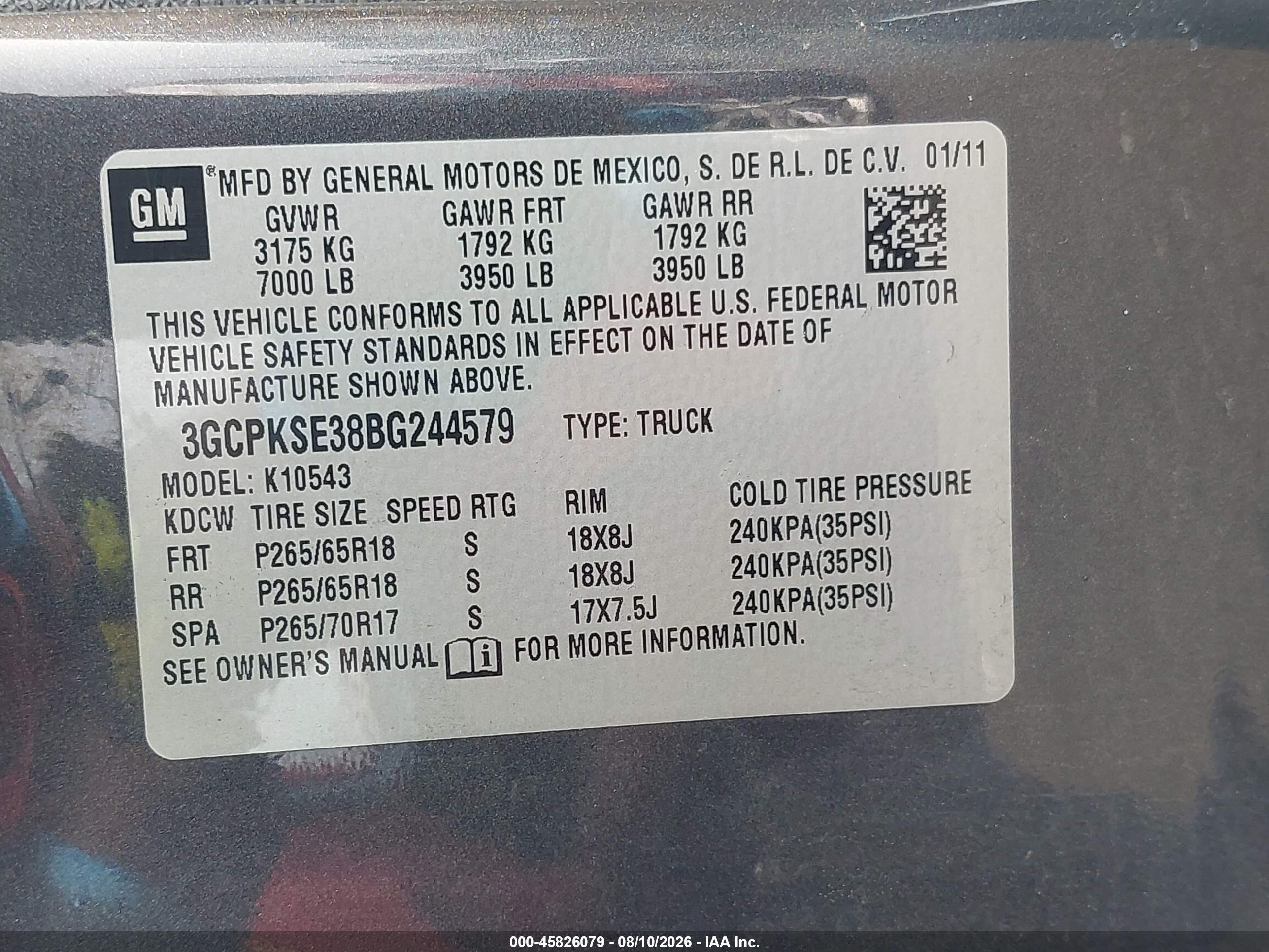 2011 Chevrolet Silverado 1500 Lt Gray vin: 3GCPKSE38BG244579