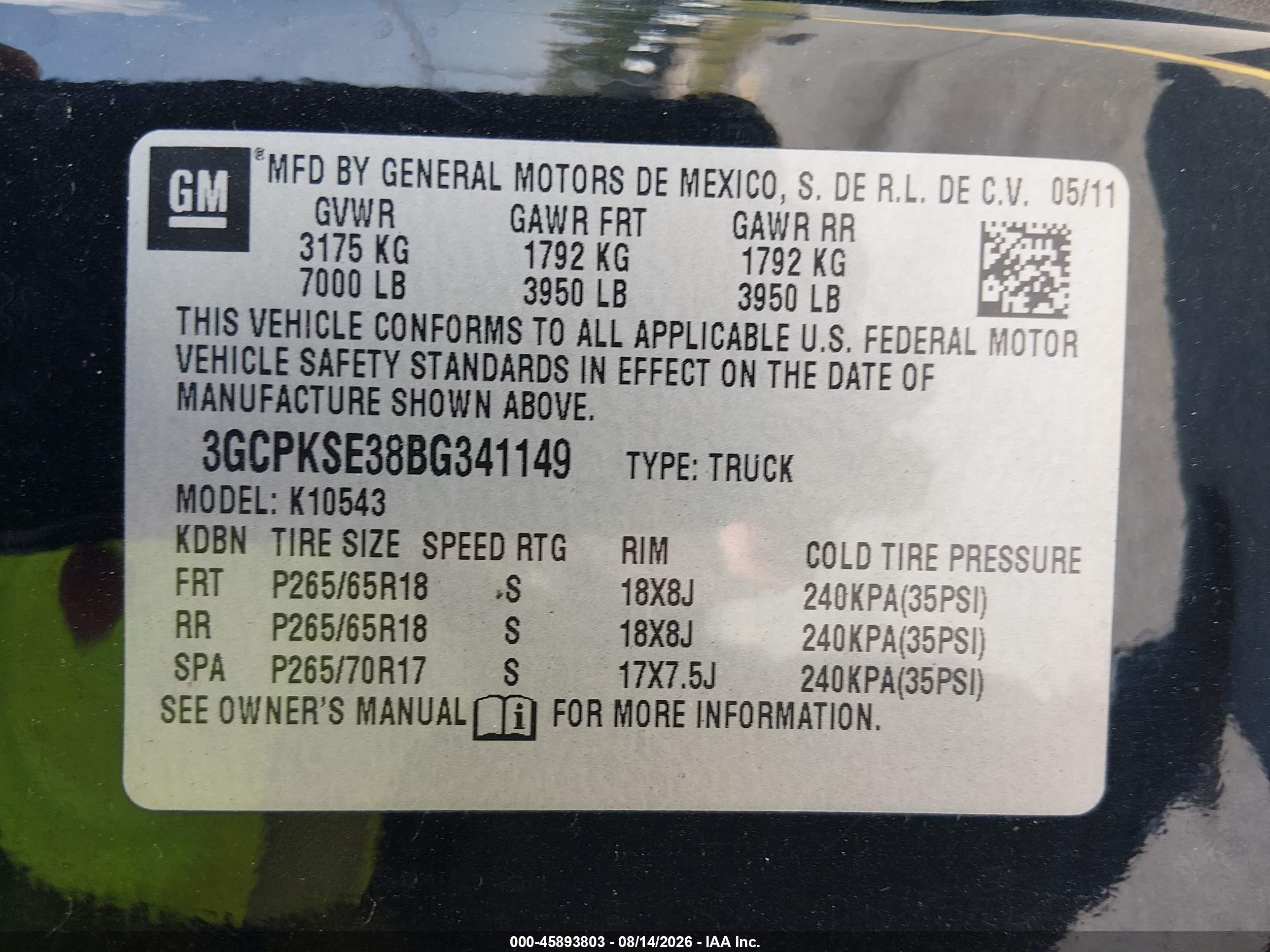 2011 Chevrolet Silverado 1500 Lt Черный vin: 3GCPKSE38BG341149